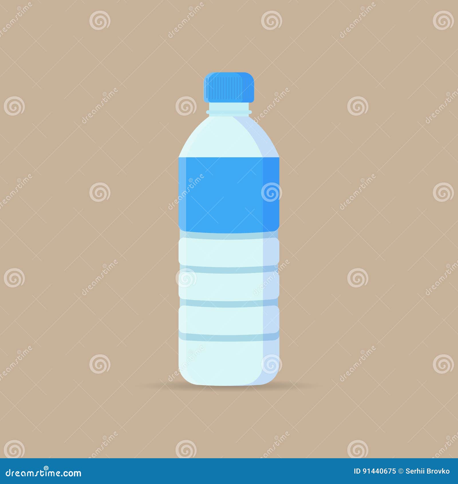 Water Bottle flat icon. stock vector. Illustration of diet 91440675