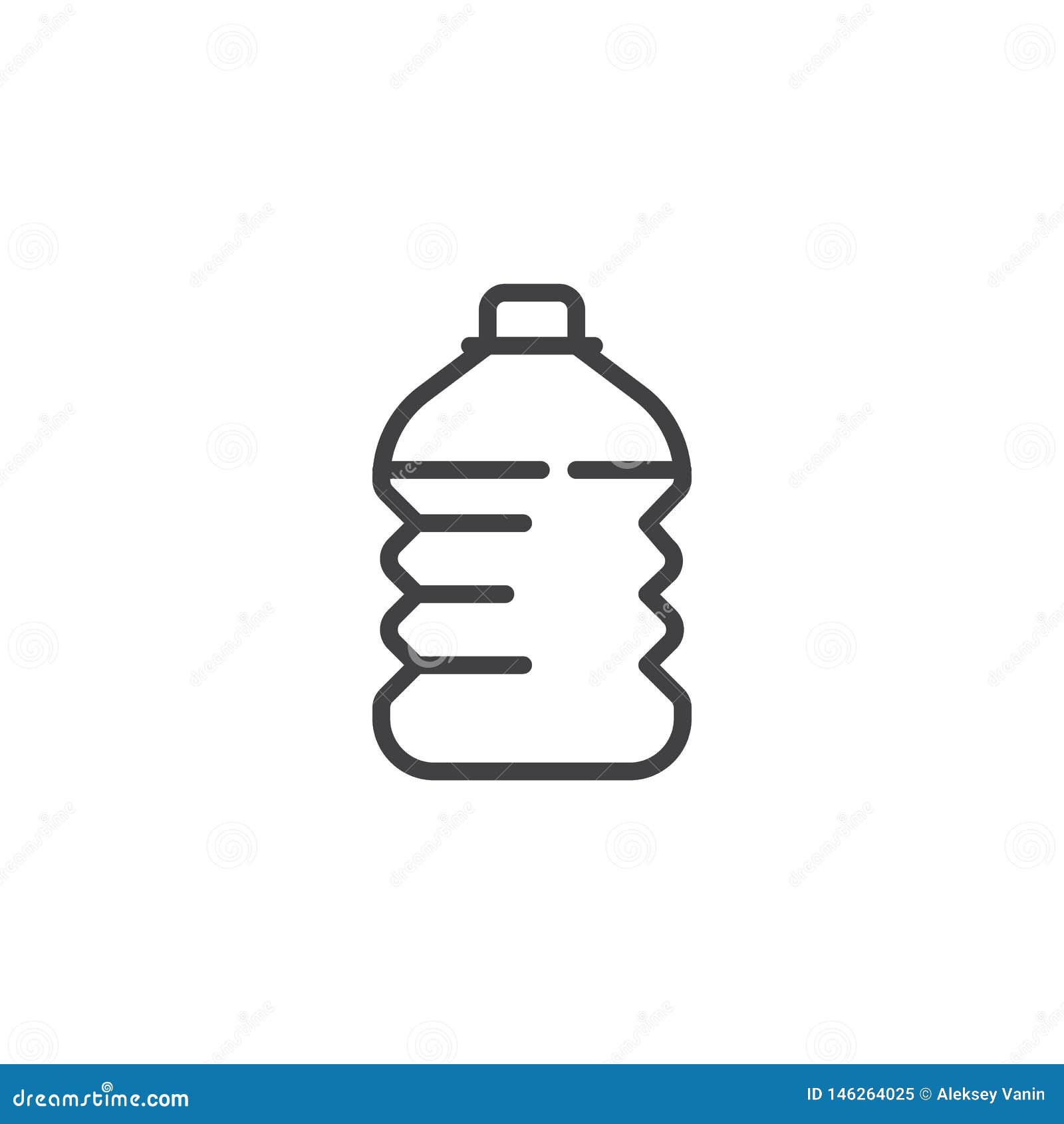 Water bottle line icon stock vector. Illustration of graphics - 146264025