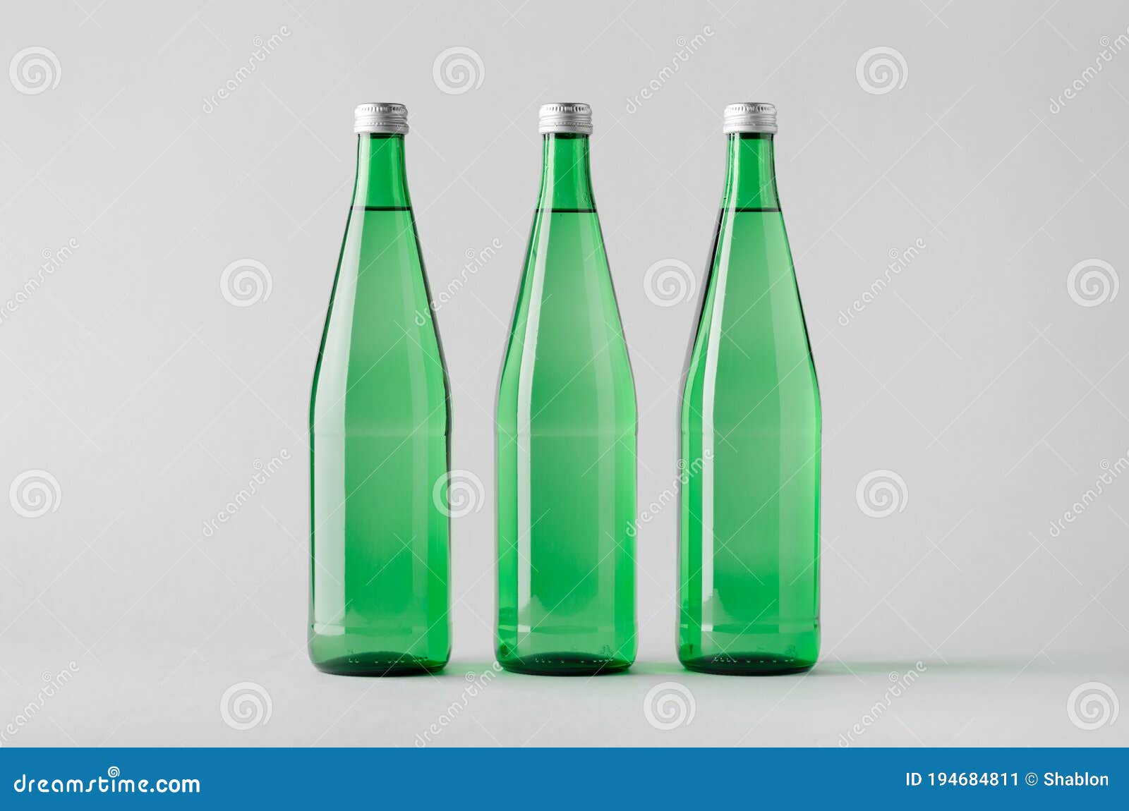 Download Water Bottle Mock Up Three Bottles Stock Image Image Of Presentation 750ml 194684811