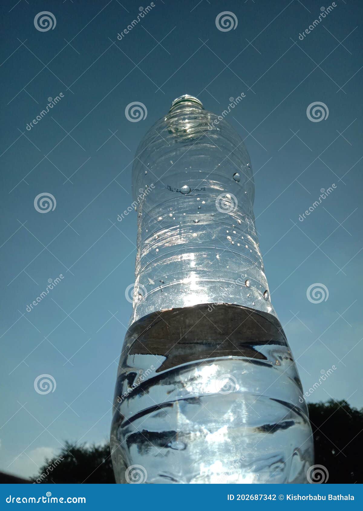 Water bottle with sky stock photo. Image of water, blue 202687342
