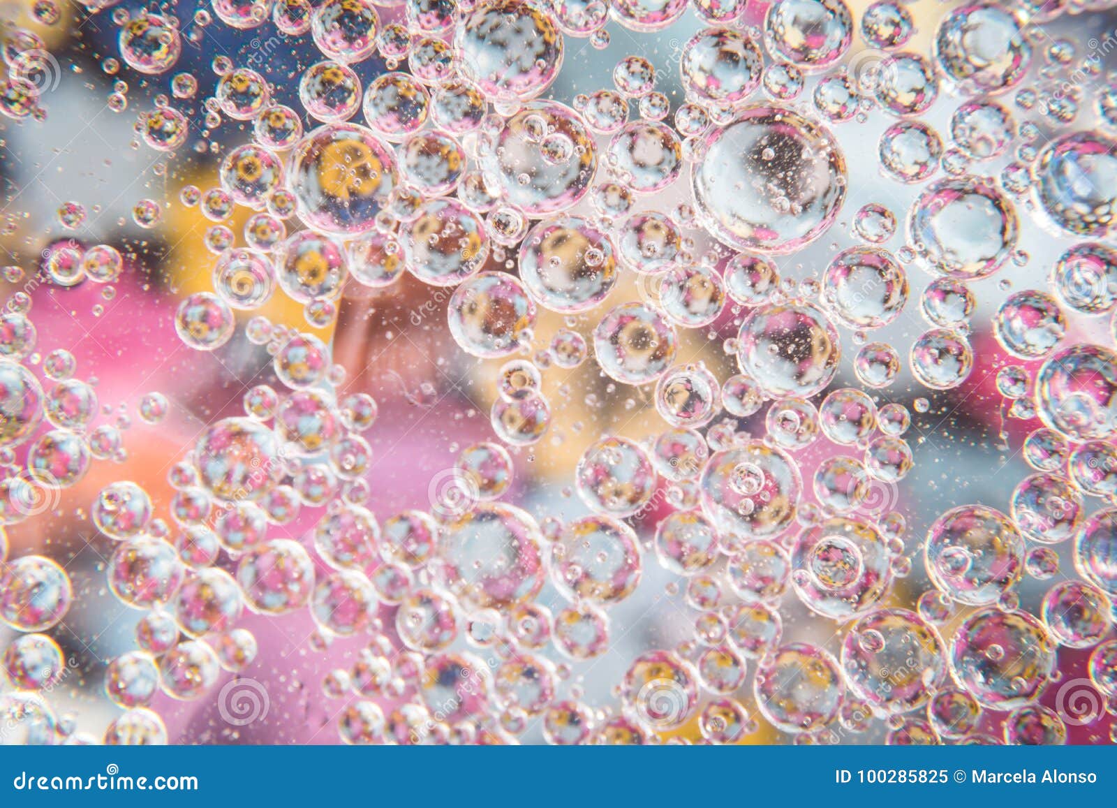 water bubbles crystal pink