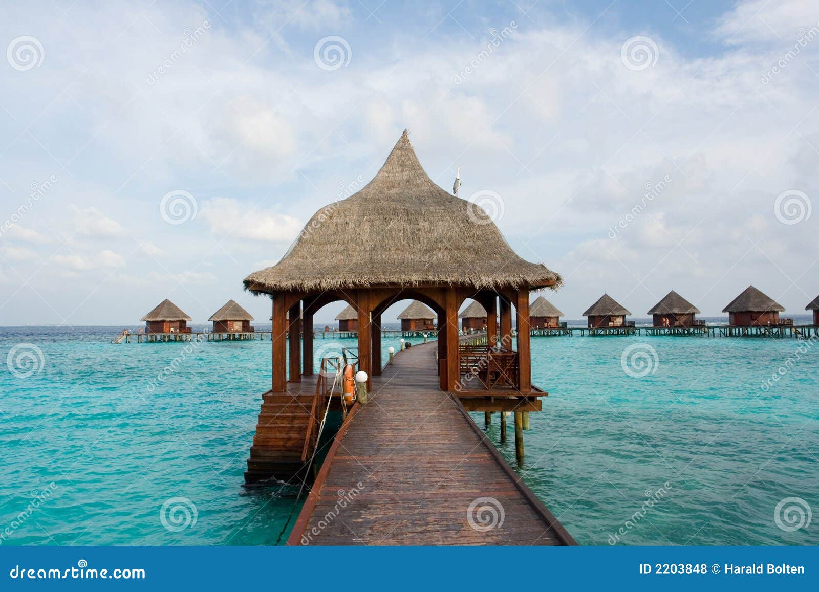 Water bungalows stock photo. Image of water, ocean, resort - 2203848