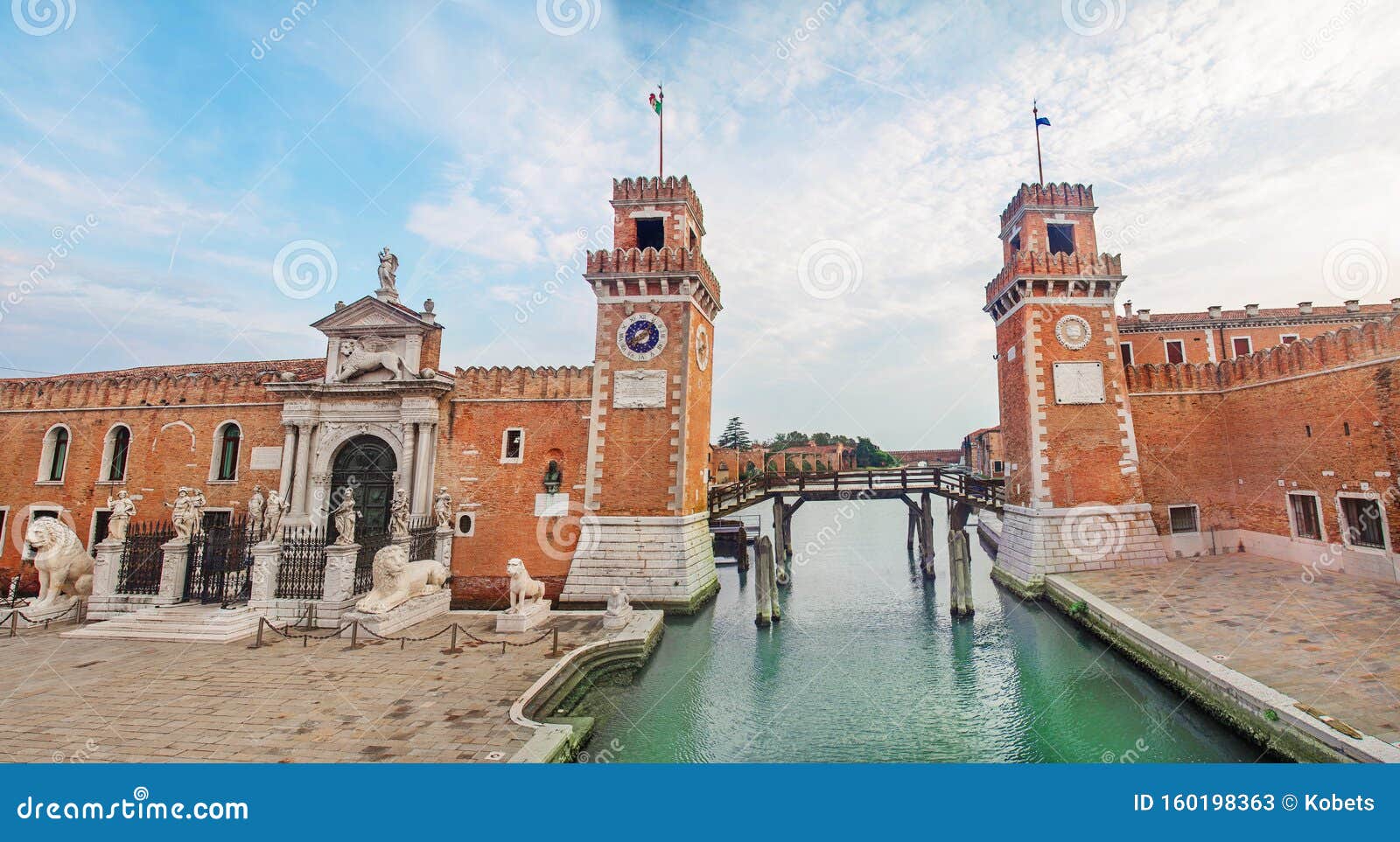 water channel and entrance gate to venetian arsenal