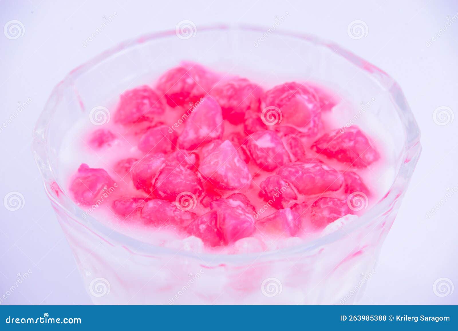 Water Chestnuts with Syrup in the Glass. Stock Photo Image of plant