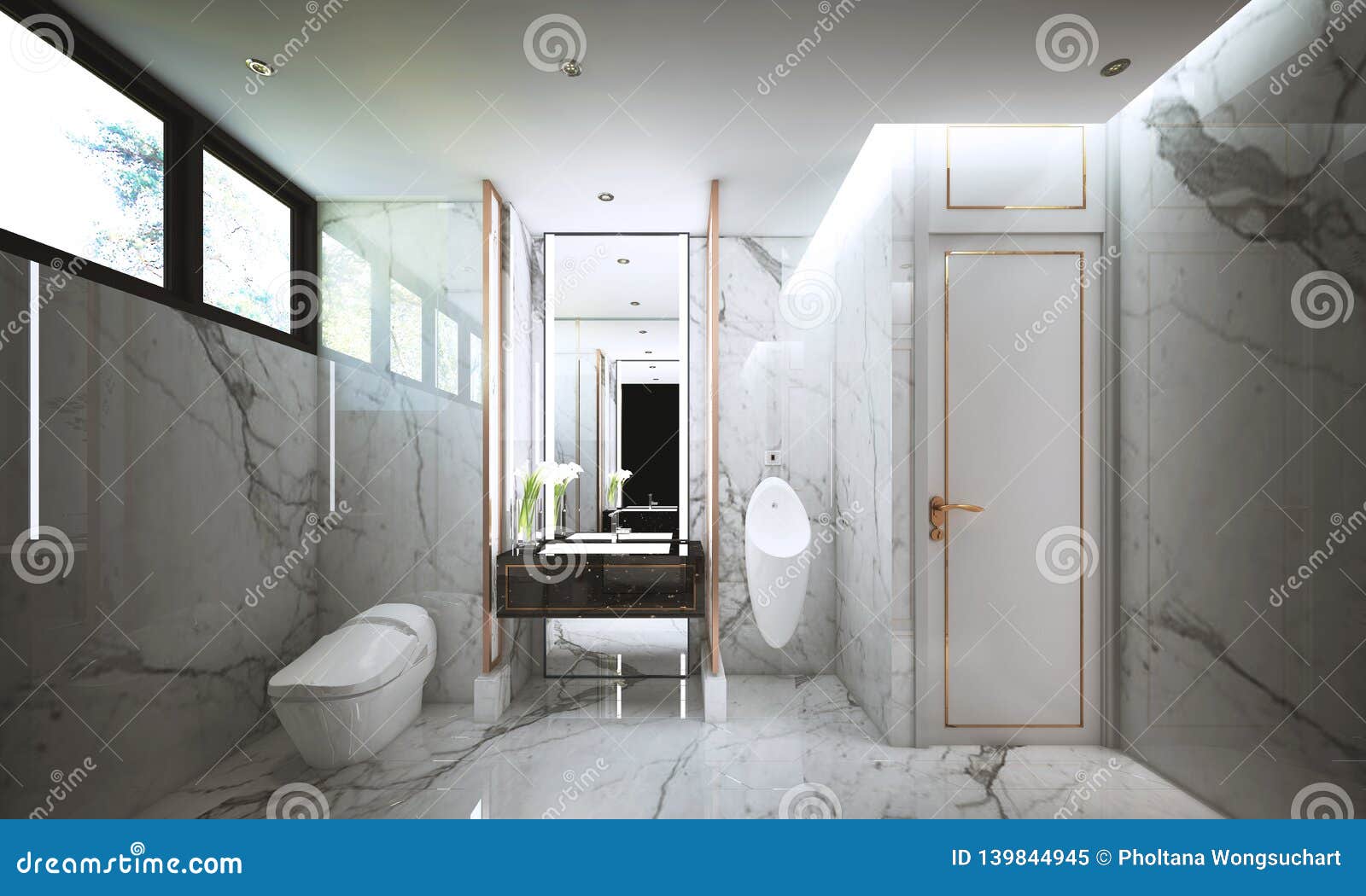 Water Closet Room Design ,interior of Modern Luxury Style Stock Image ...
