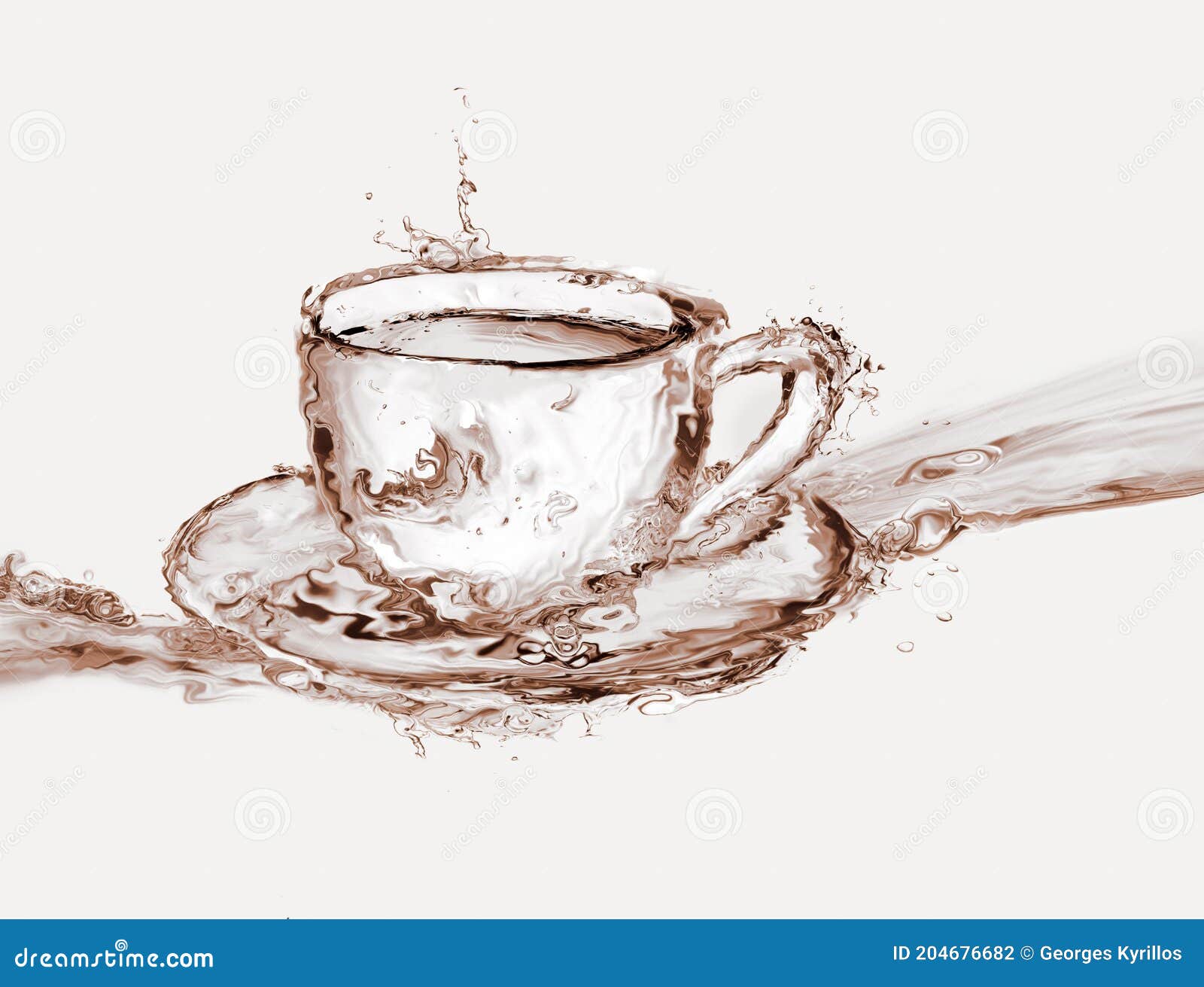 Water Coffee Cup stock photo. Image of aroma, design 204676682