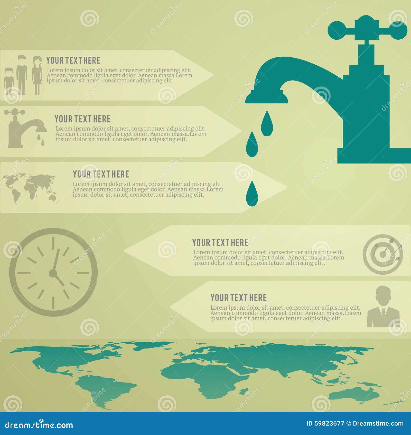 water conservation infographic template