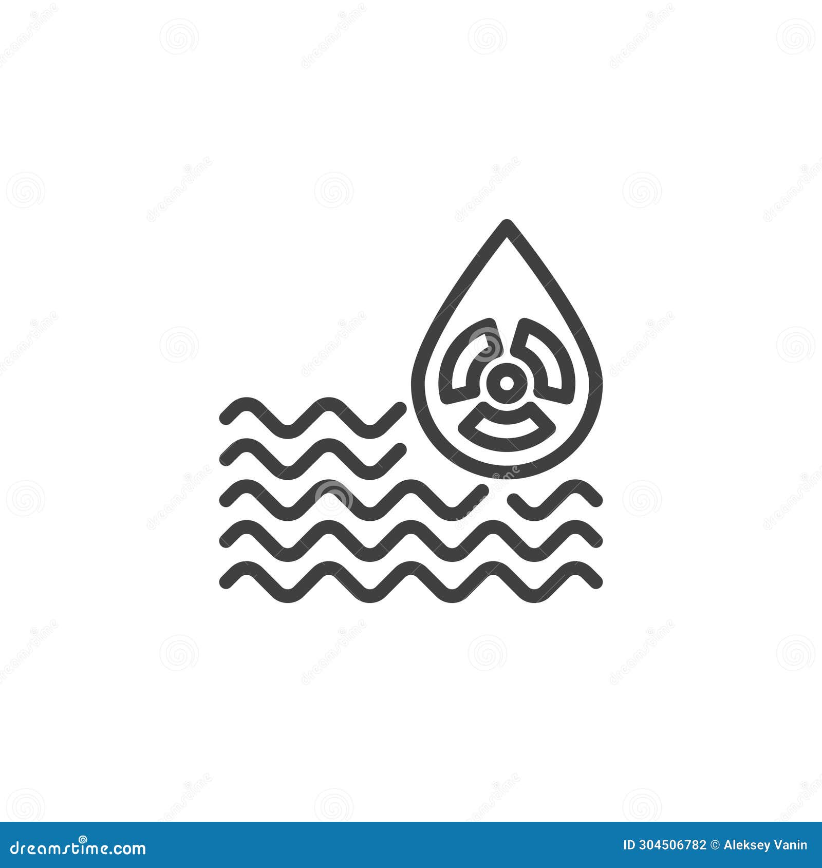 water contamination line icon