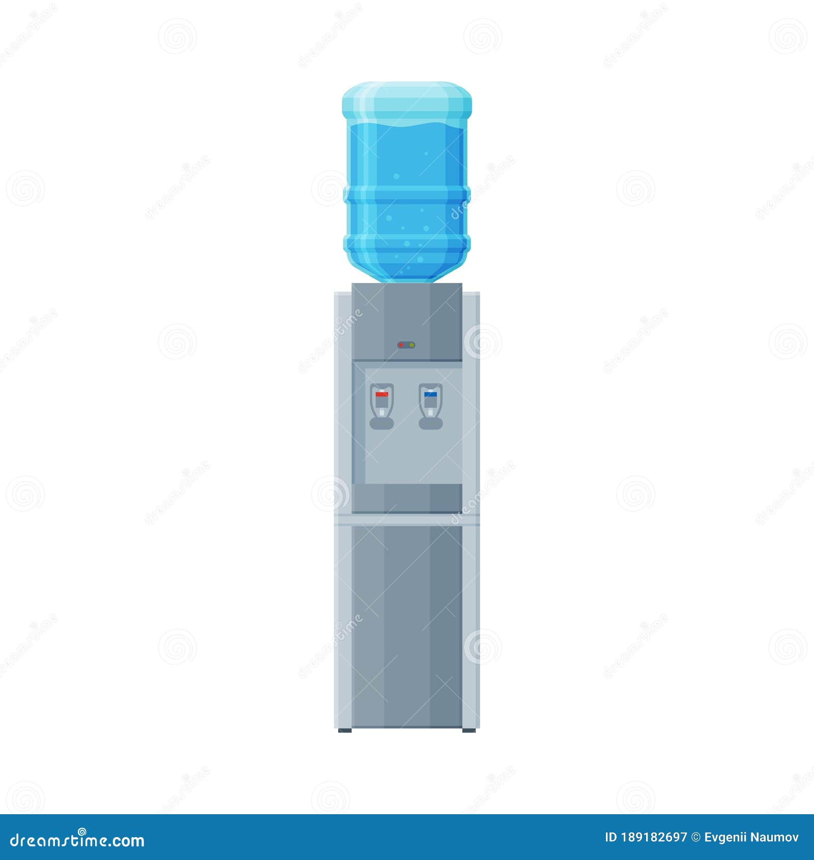 Water Cooler, Water Dispenser with Plastic Bottle Vector Illustration