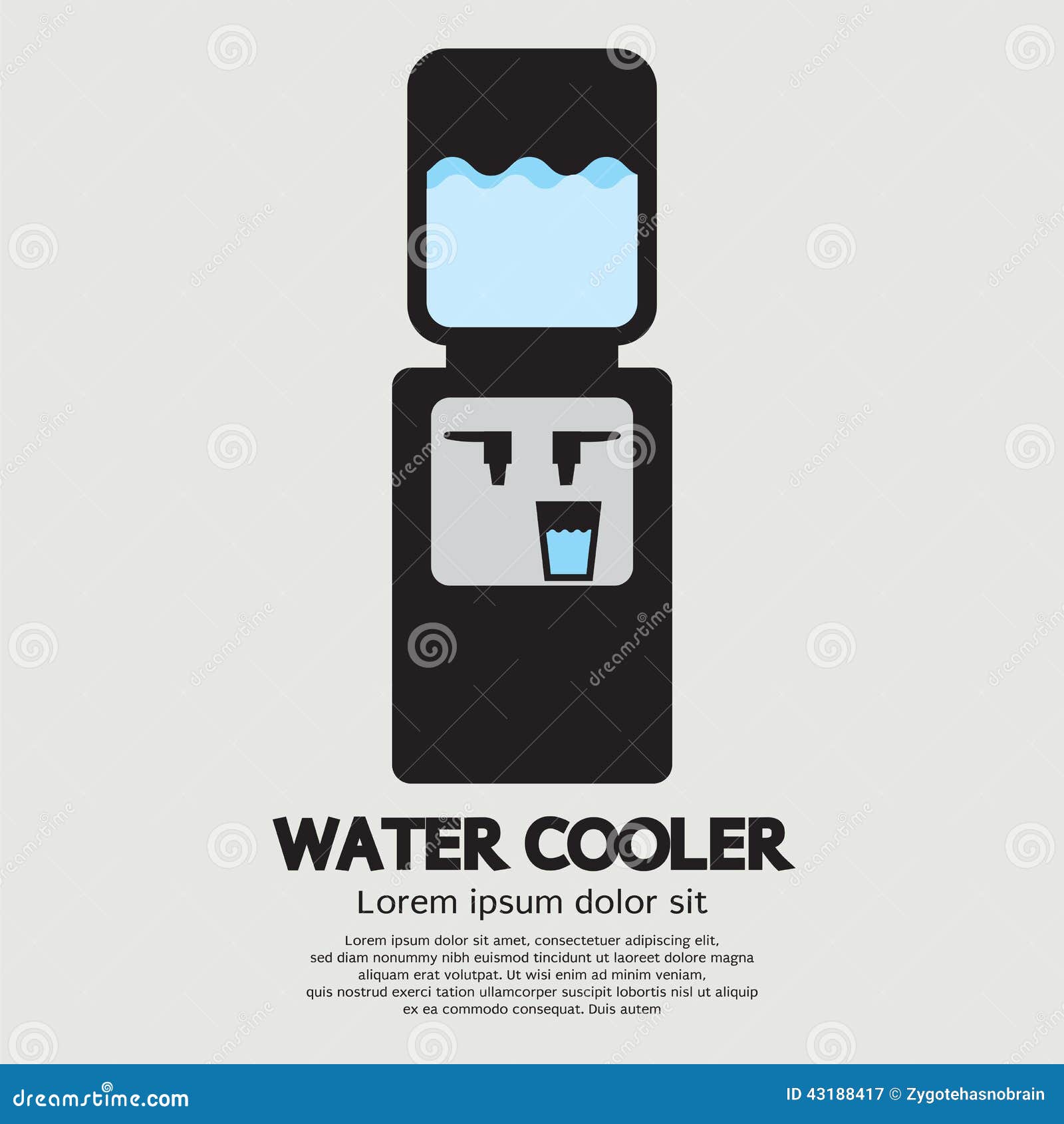 Water Cooler Graphic stock vector. Illustration of bottle 43188417
