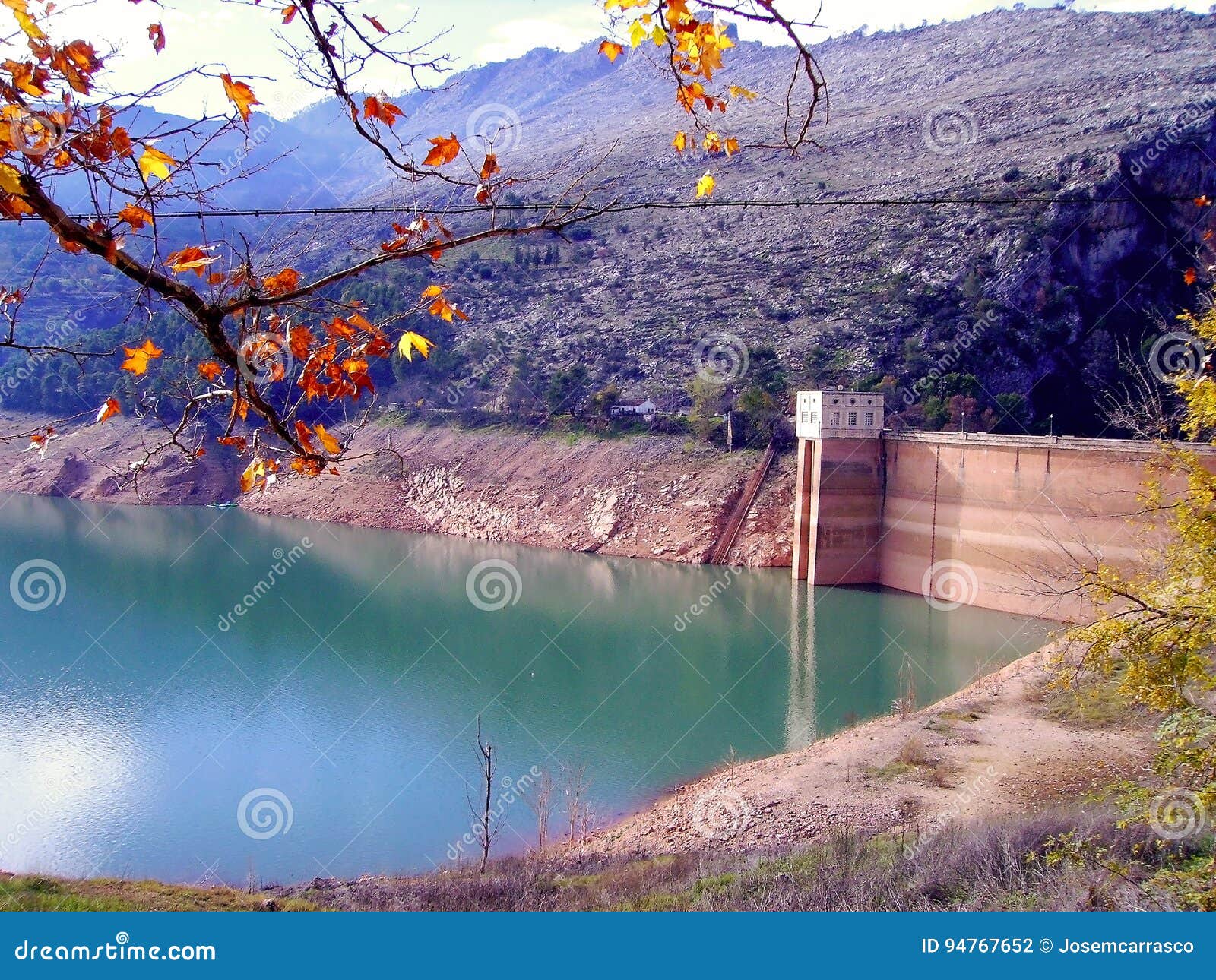 water dam the tranco reservoir, tranco de beas