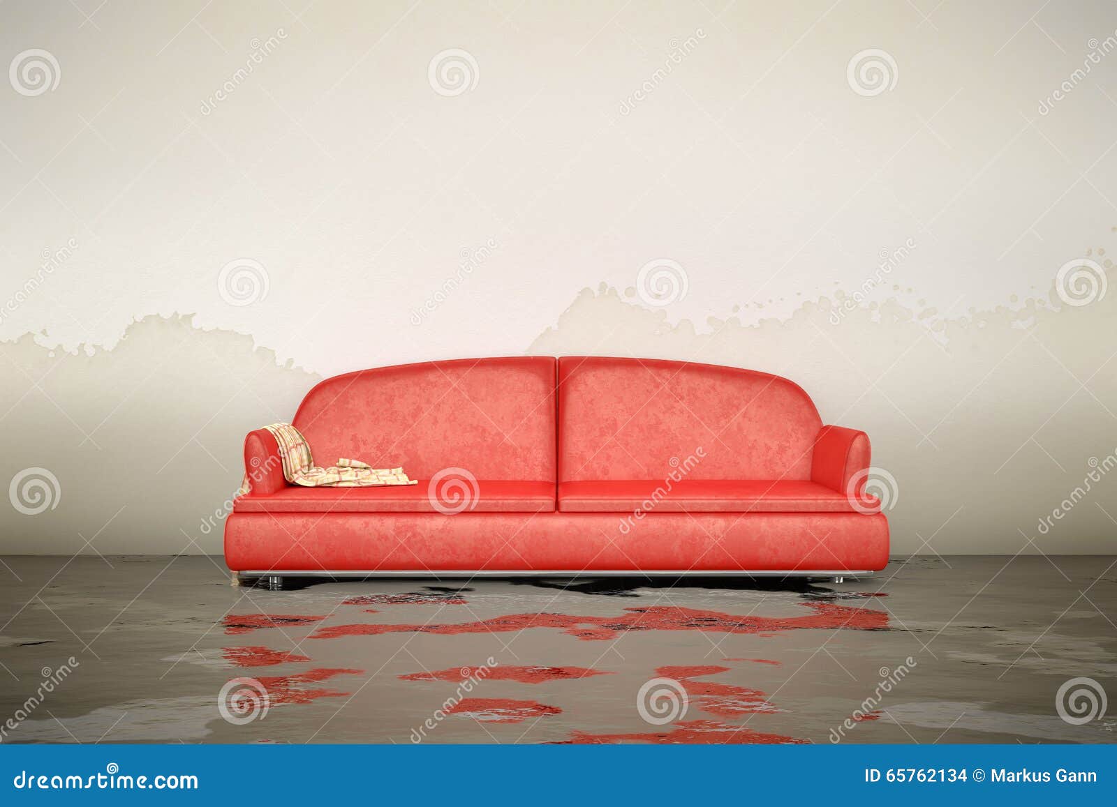 Water damage sofa stock illustration. Illustration of insurance 65762134