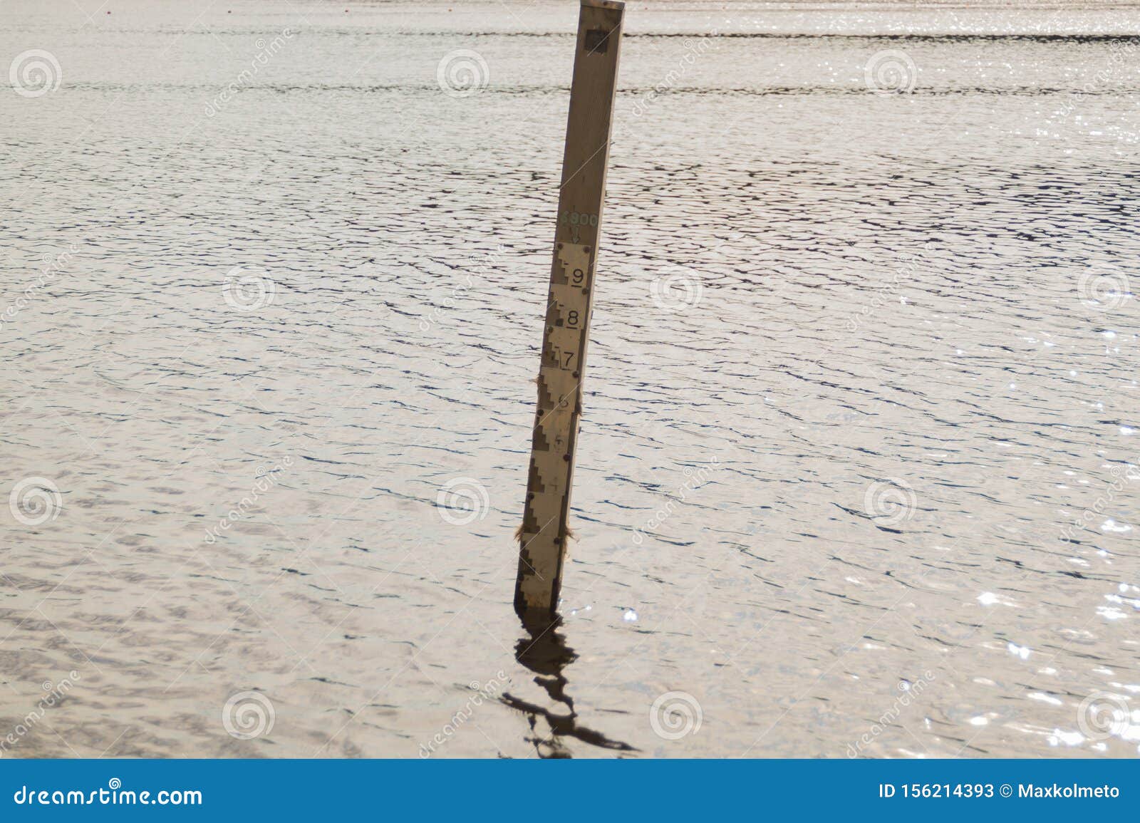 Water Depth Gauge. Measurement Level of Water Stock Image Image of