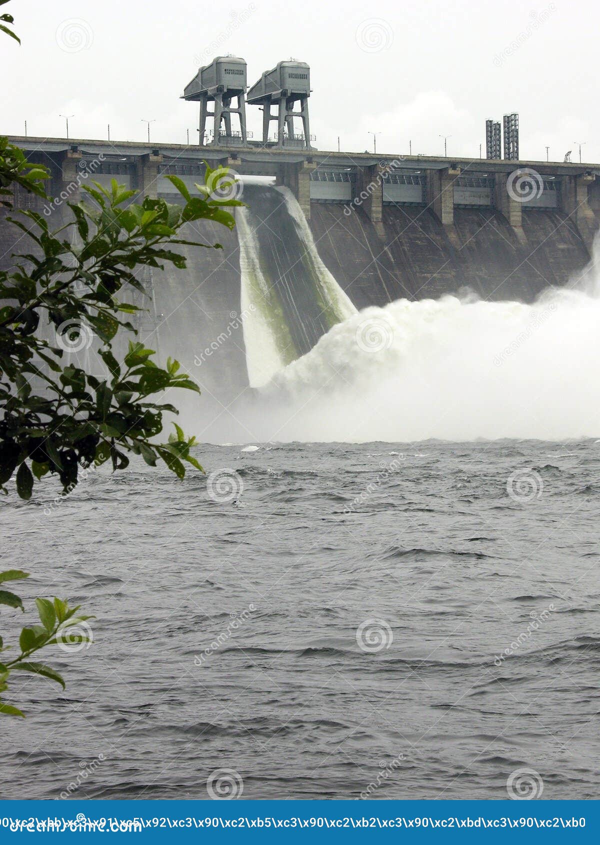 Water Discharge At The Krasnoyarsk Hydroelectric Station Hydroelectric