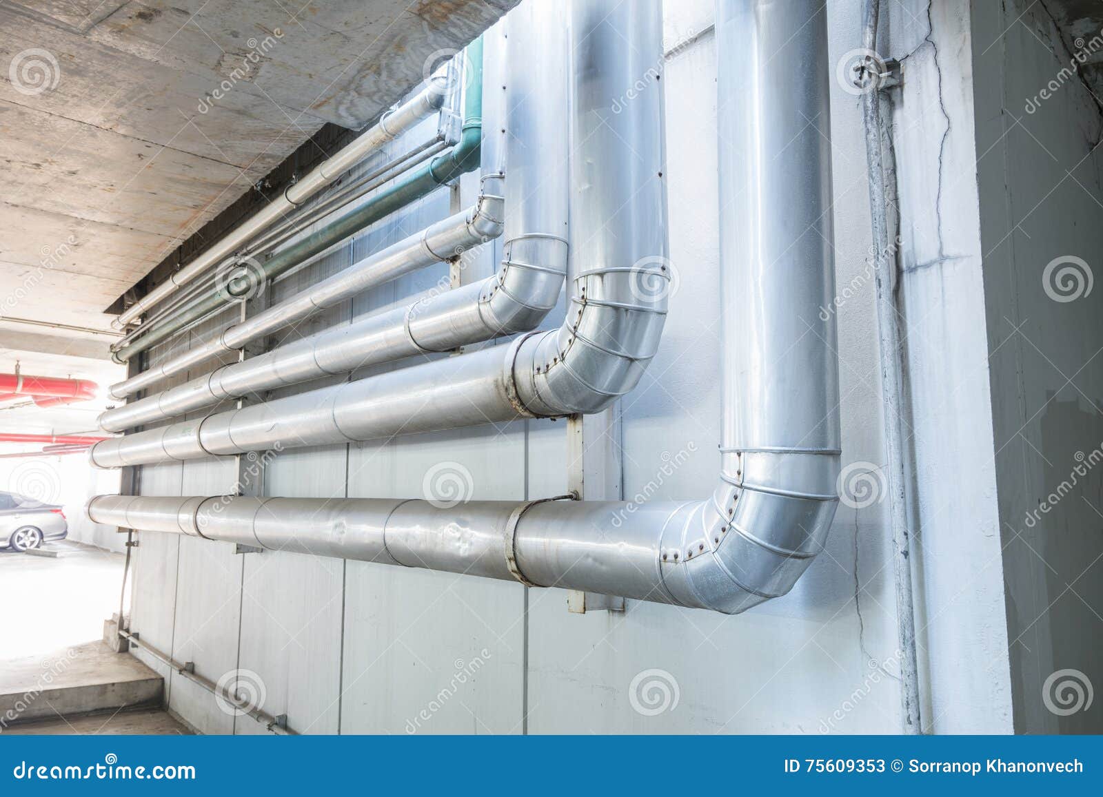 Water Dripping from Air Duct Stock Image Image of technology, metal