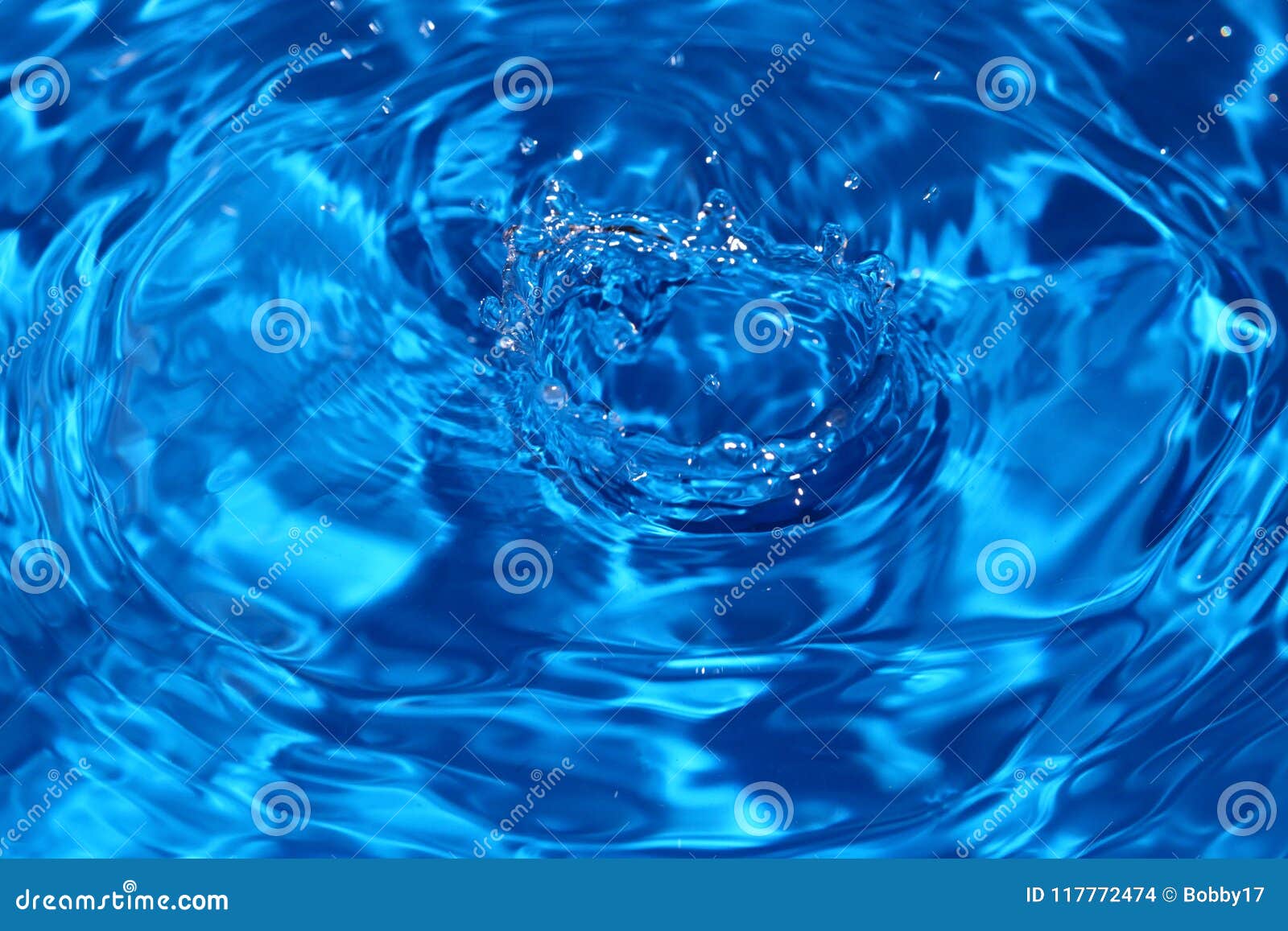 Water Dripping or Water Ripples in a Pond. Stock Photo Image of reflection, clear 117772474