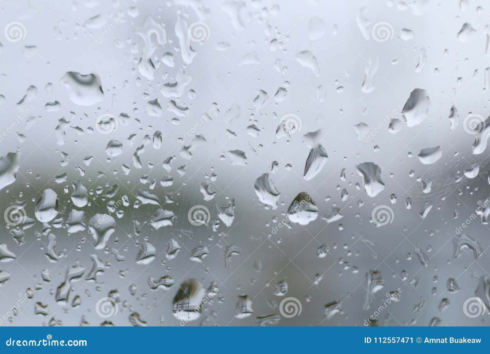 Water Drop On Glass Window And Rain Condensation Rainy Storm Season