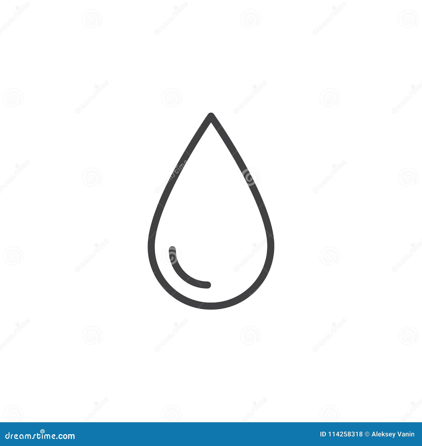 Water Drop Outline Icon Stock Vector Illustration Of Nature Water Drop Outline Icon Stock Vector Illustration Of Nature