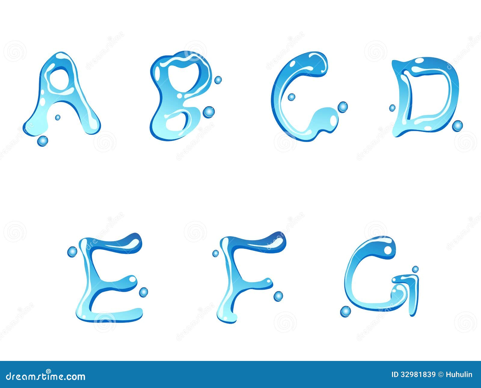 Water Font Aqua Alphabet Drops Of Water Abc Wet Letters Cartoon