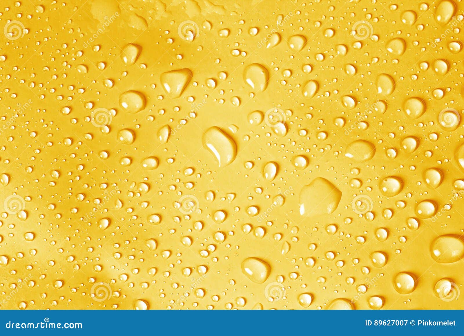 Water Drop on Yellow Background Stock Image Image of droplet