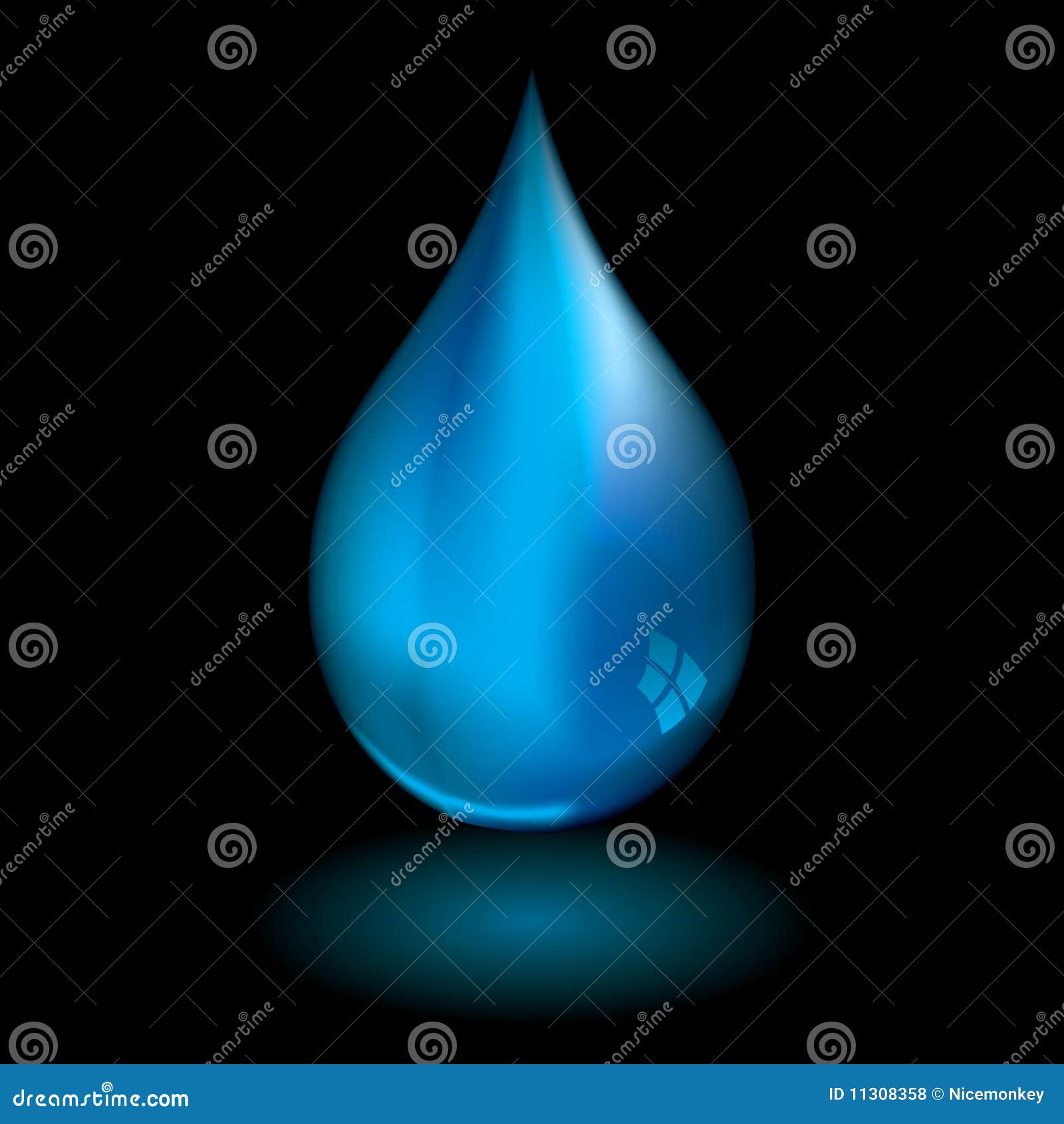 Water droplet black stock vector. Illustration of clipart 11308358