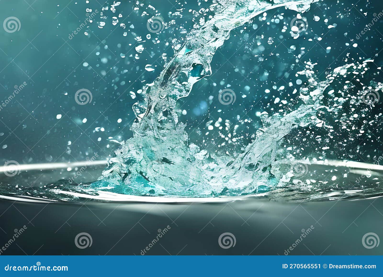 Water Droplet or Water Drop at the Surface of the Water. Water Splash