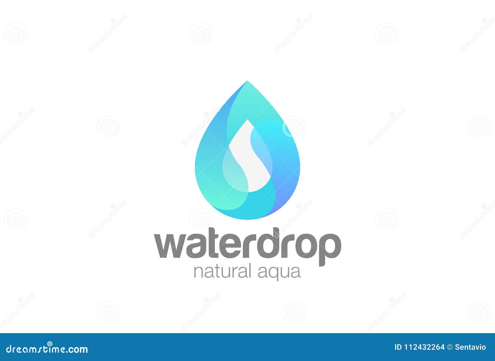 water droplet logo . aqua cosmetics spa. dro