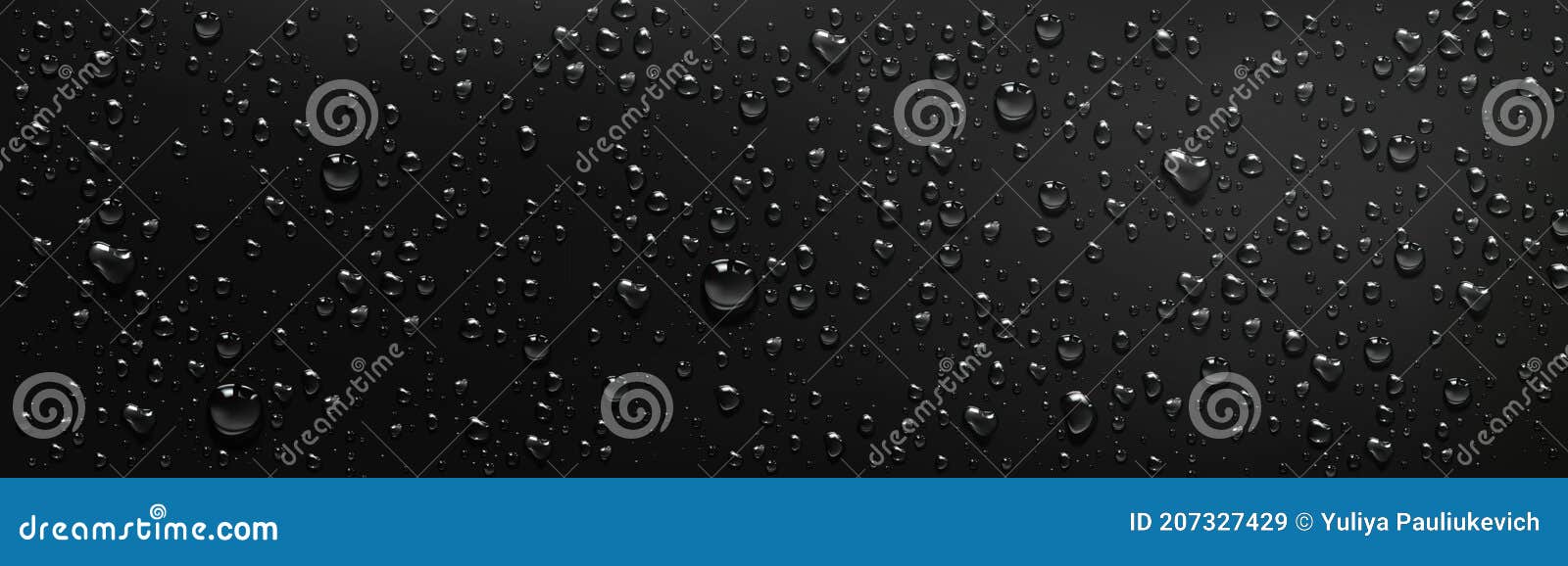 water droplets on black background