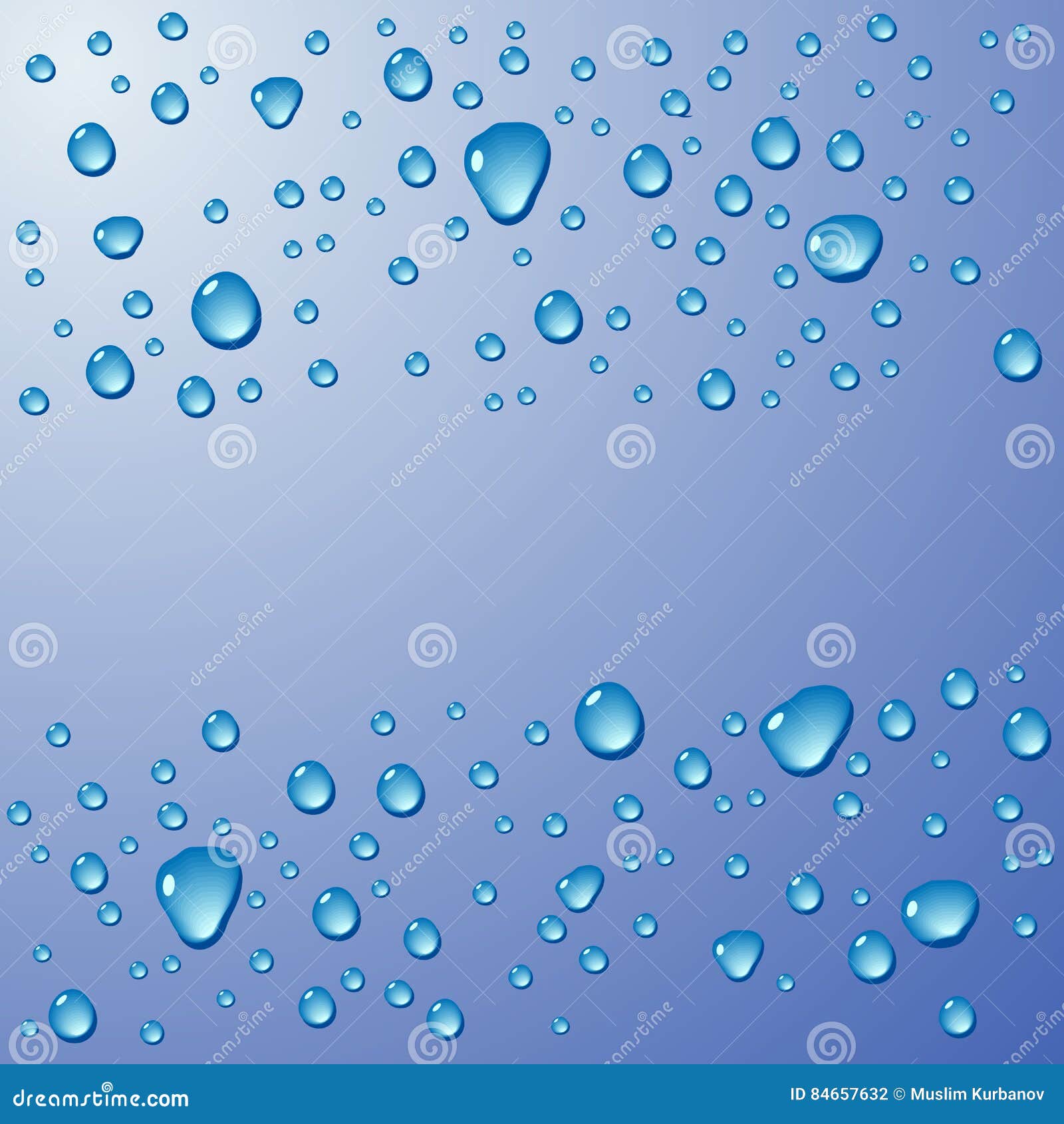 Water Drops Banner Template. Vector Eps10 Stock Vector Illustration