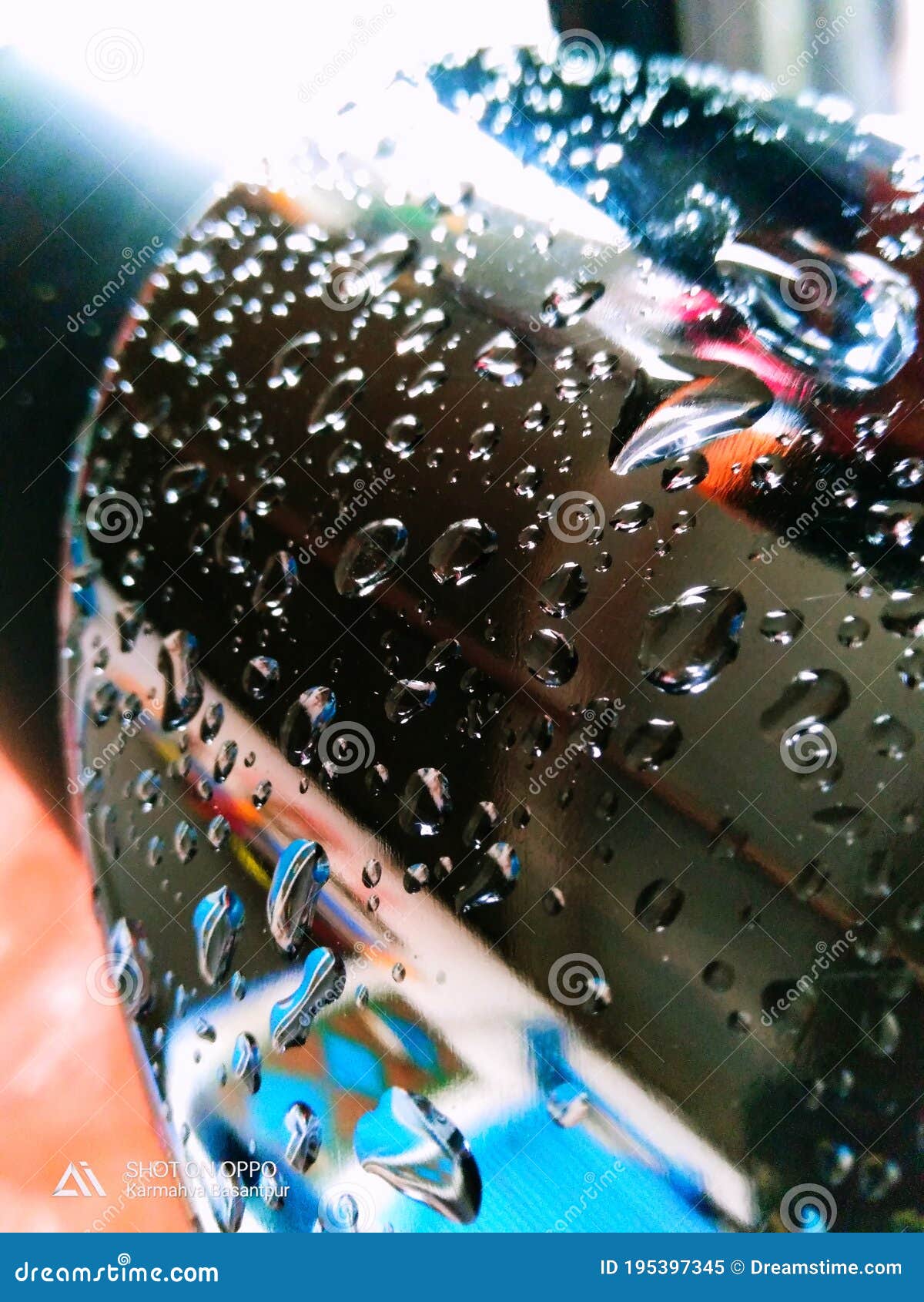 Water Drops on the Bike Silencer Stock Image Image of silencer, water