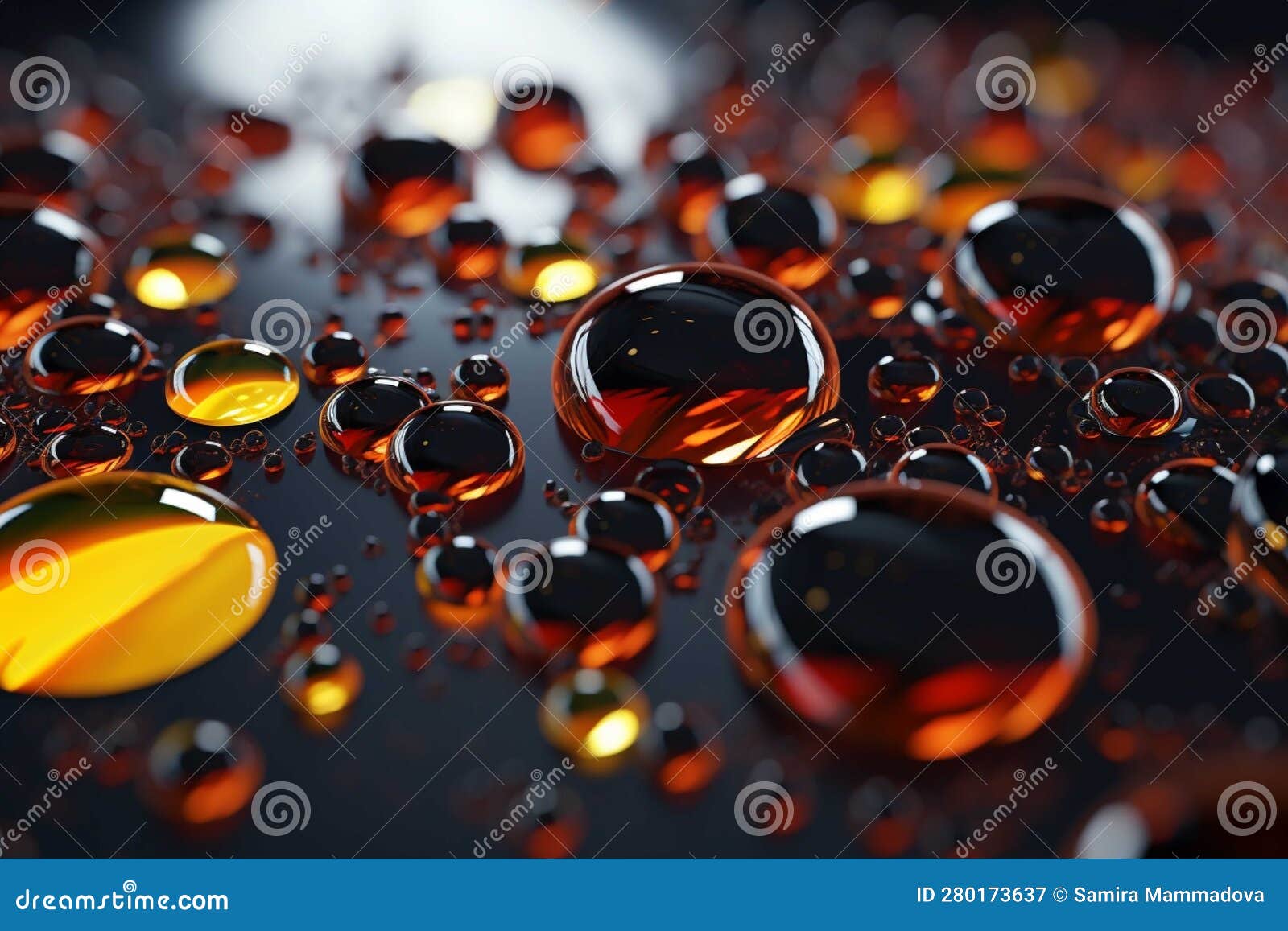 Water Drops on Black Background Stock Illustration Illustration of