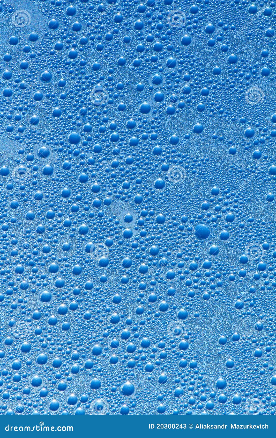 Water Drops on a Blue Glass Stock Image Image of closeup, glass 20300243