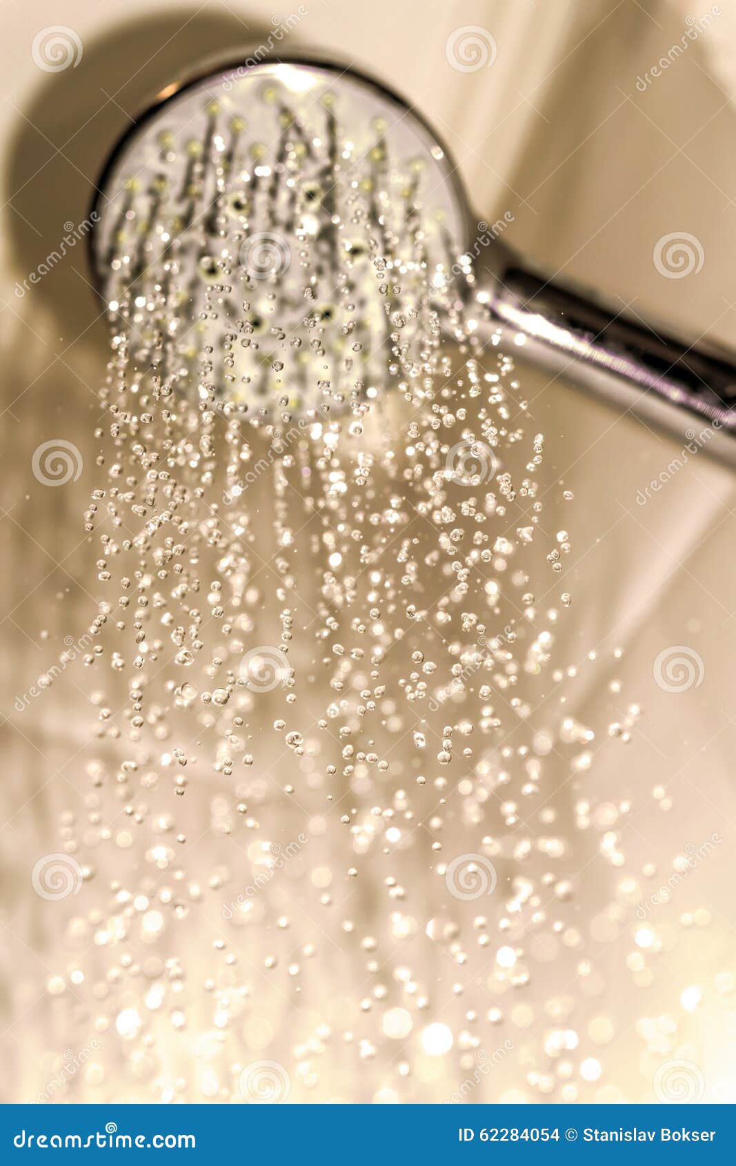 Water Drops Closeup Dripping from the Shower Stock Photo Image of