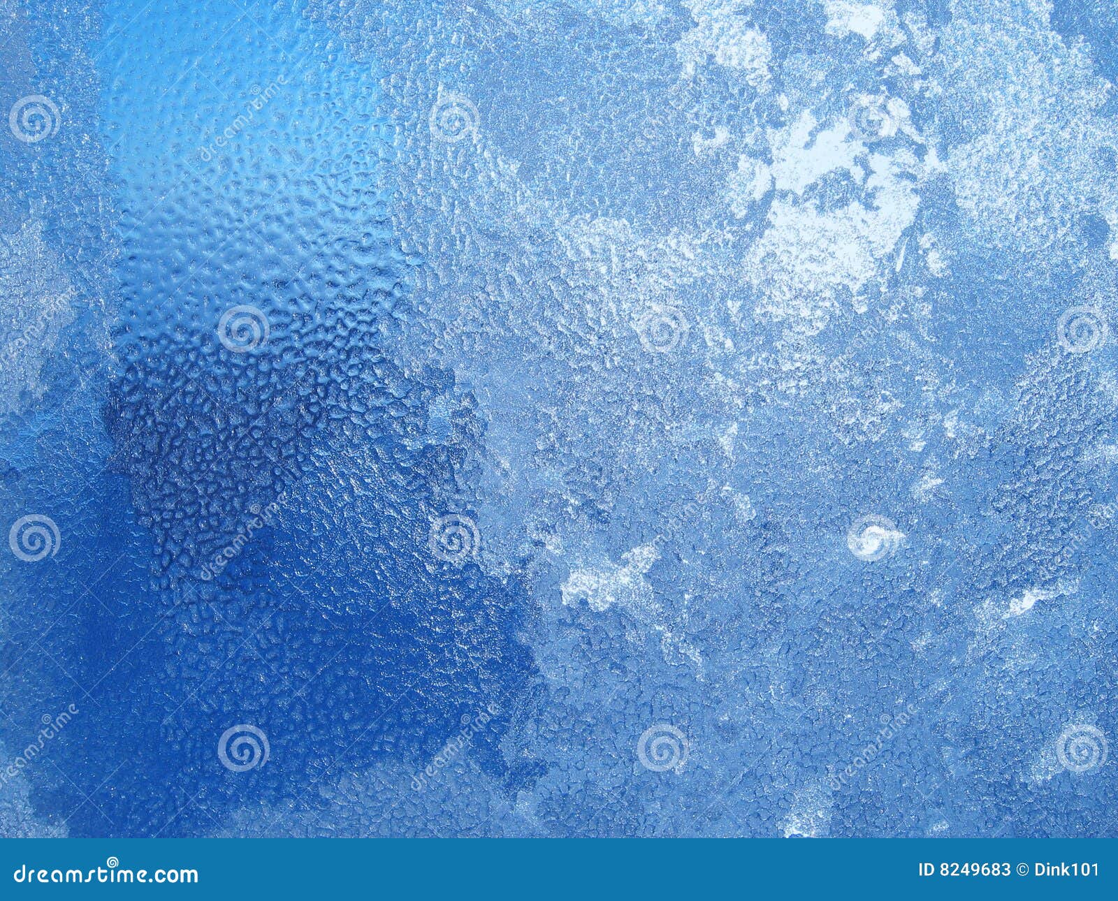 water drops end frost on window
