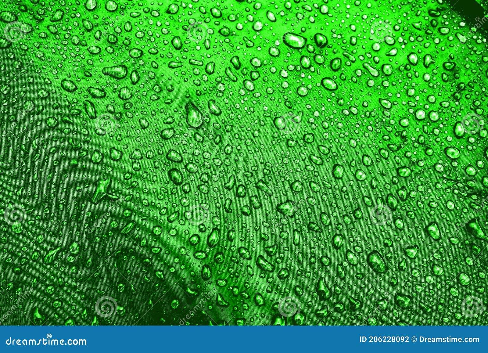 Water drops on the fabric. stock photo. Image of splash - 206228092