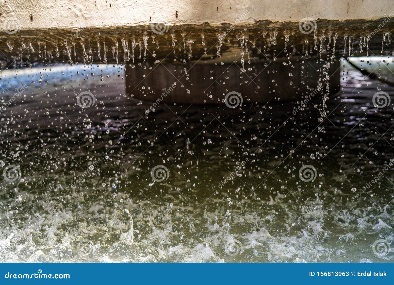 Water Drops Ornamental Pool Close-up Photo Stock Illustration ...