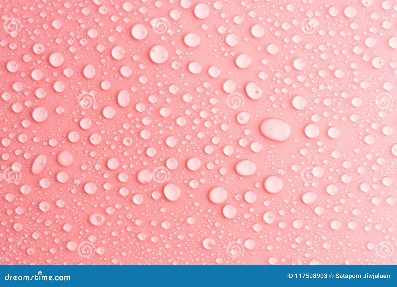 Water Drops Pink Background Stock Image Image Of Liquid Surface