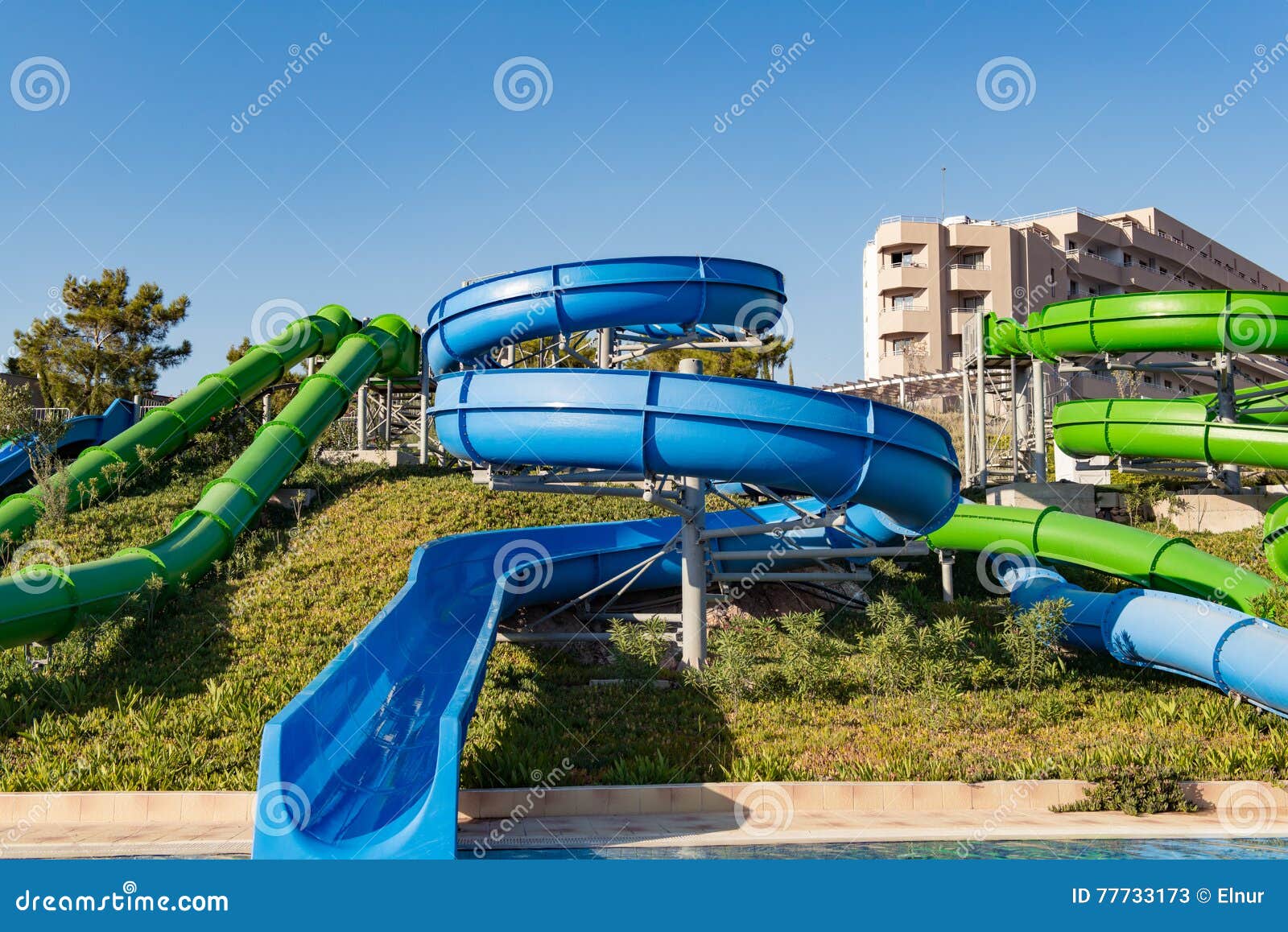 The Water Entertainment Part of Swimming Pool Stock Image Image of