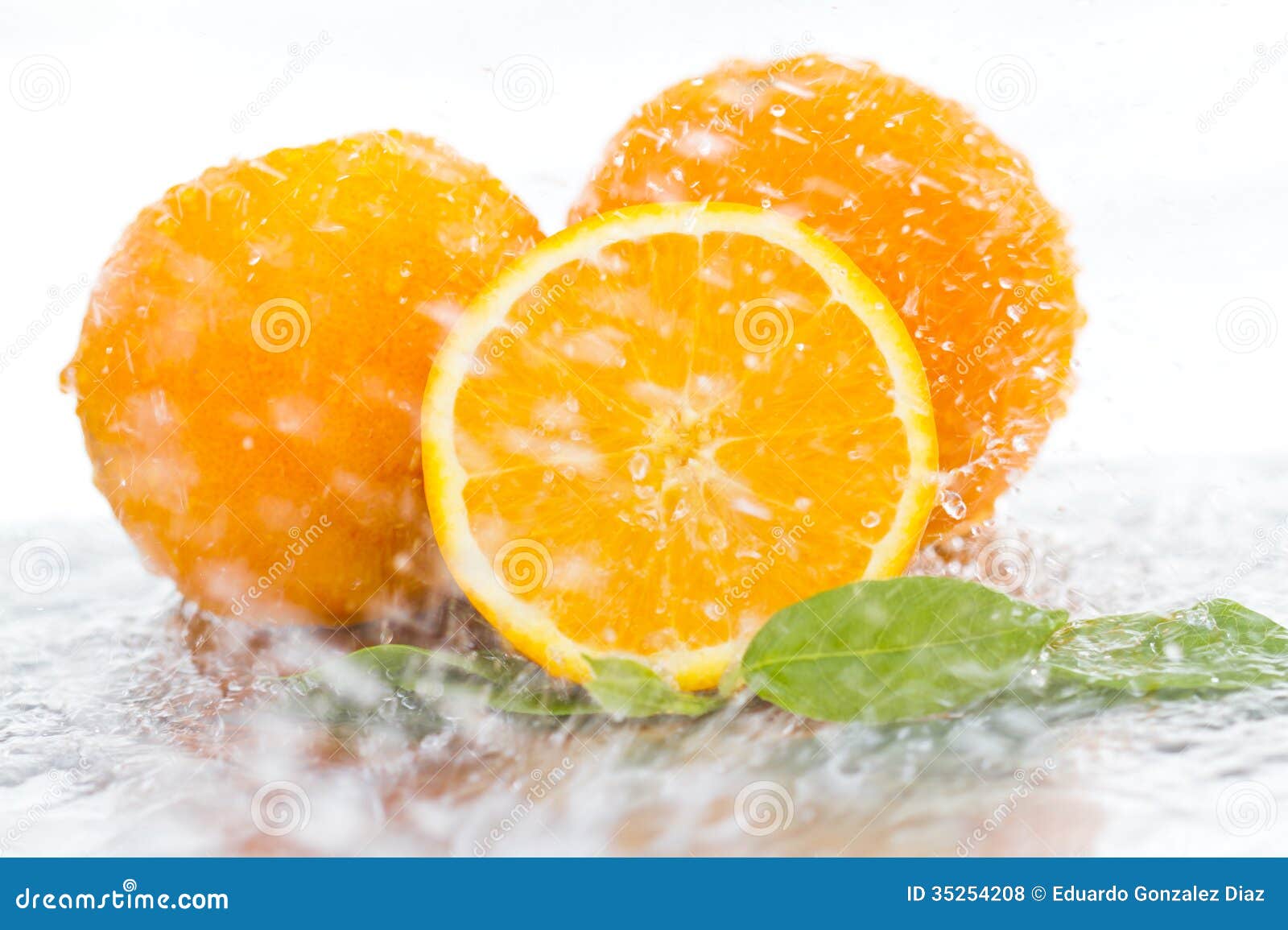 Water falling orange stock photo. Image of droplet, bright 35254208