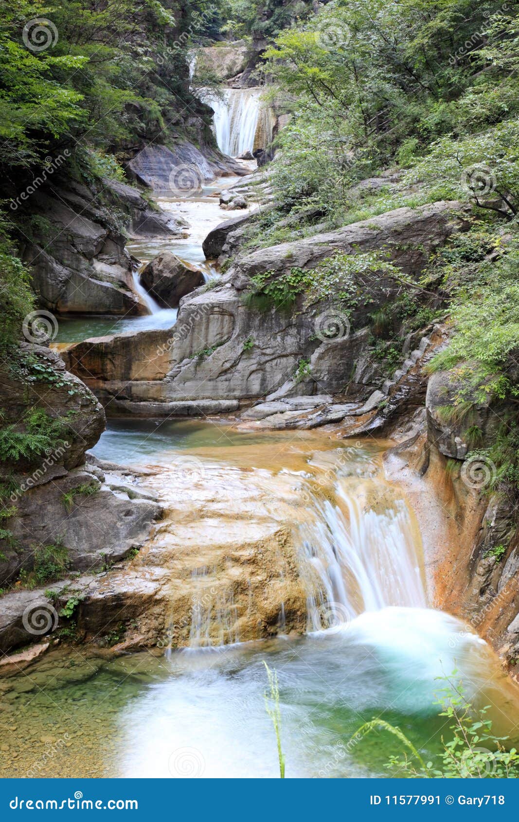 water falls and cascades of yun-tai mountain china