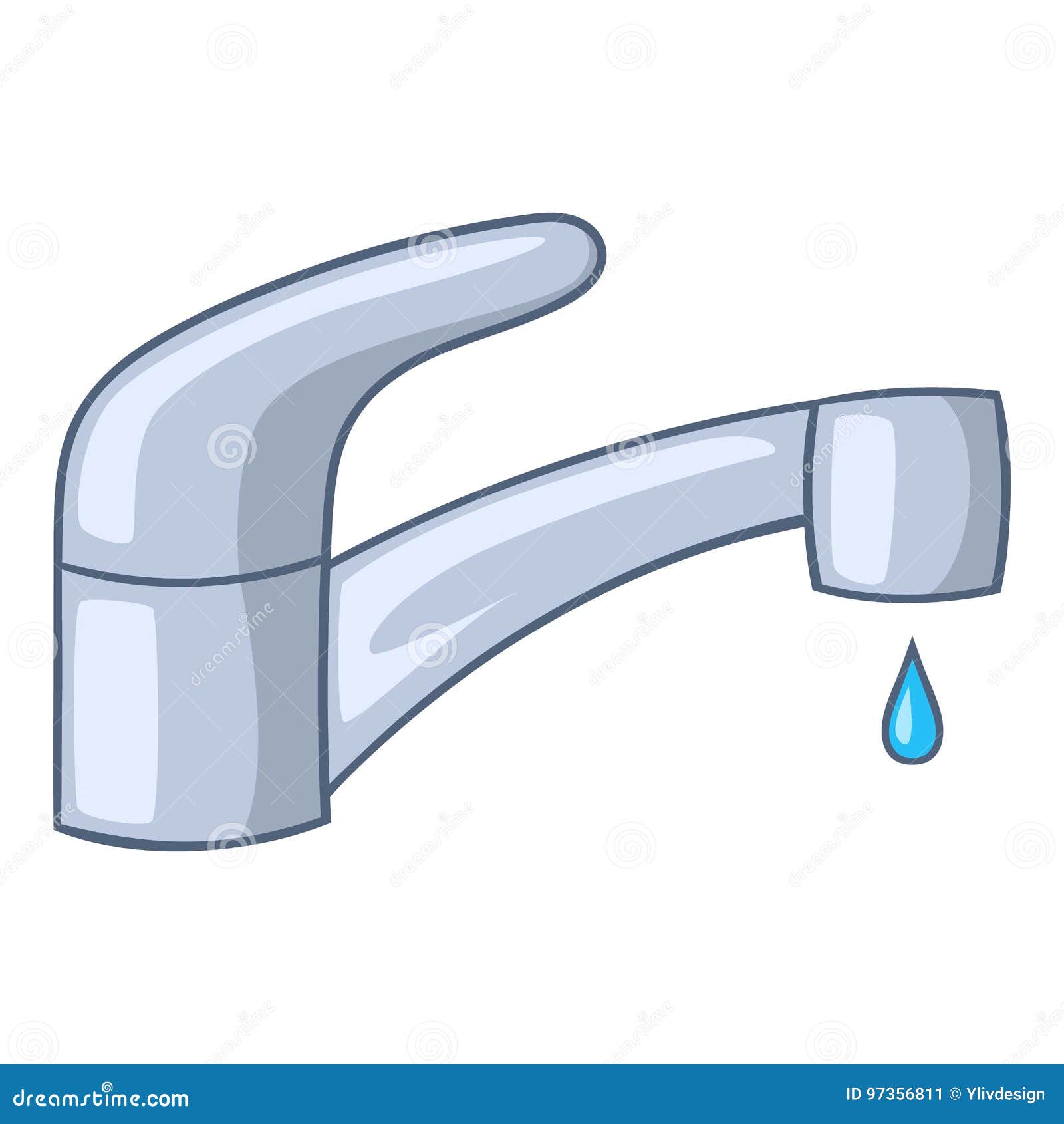 Water Faucet Icon Cartoon Style Stock Vector Illustration Of Drip Plumber 97356811