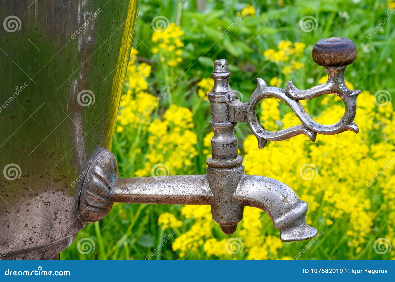 Water Faucet Spout Samovar Stock Image Image Of Design 107582019