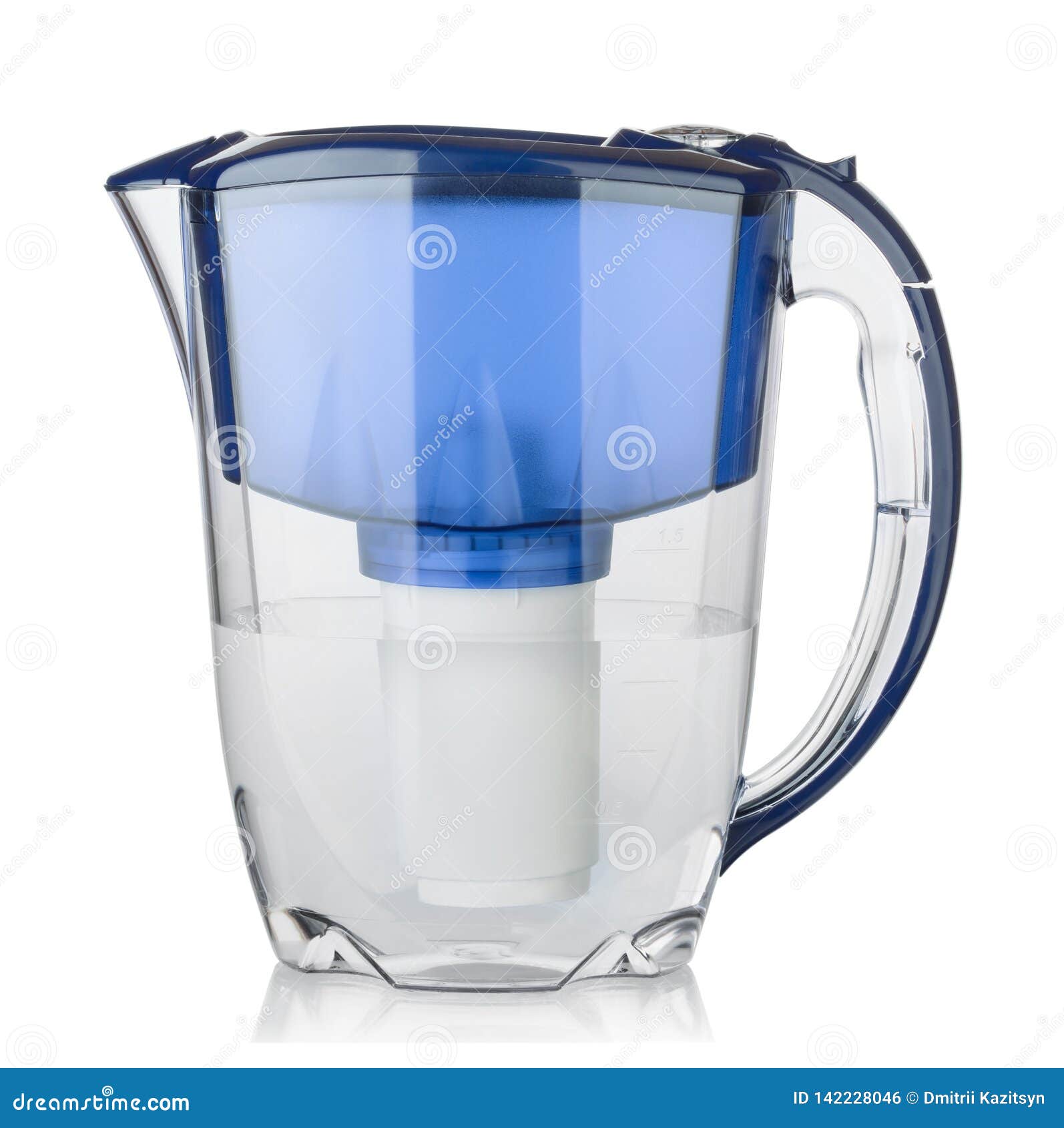 Water Filter in a Plastic Jug Isolated on White Stock Photo Image of