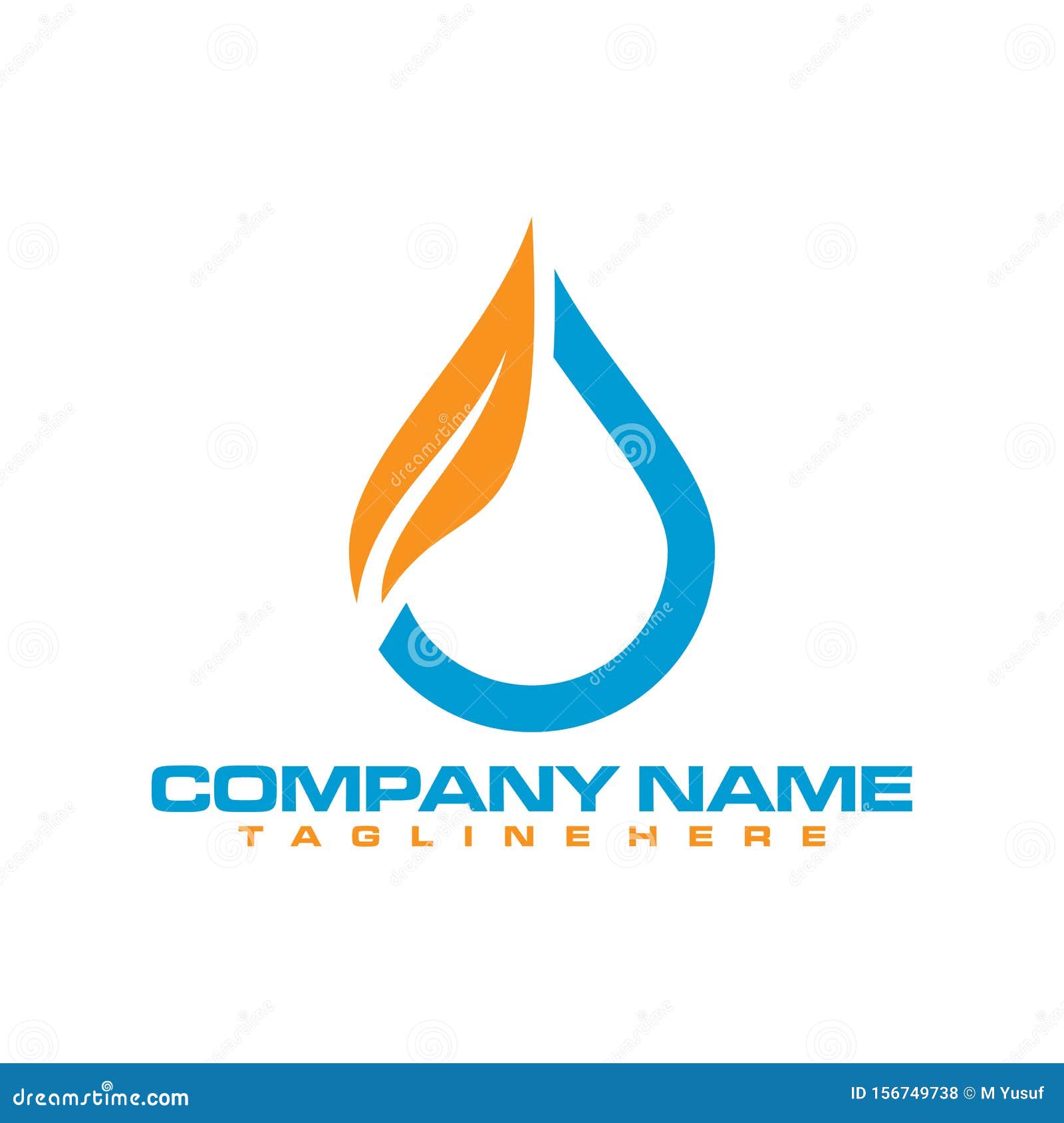 Water and fire logo stock vector. Illustration of abstract 156749738