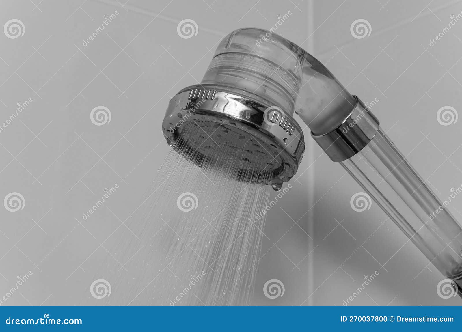 Water Flows from the Shower Stock Photo Image of comfortable, light