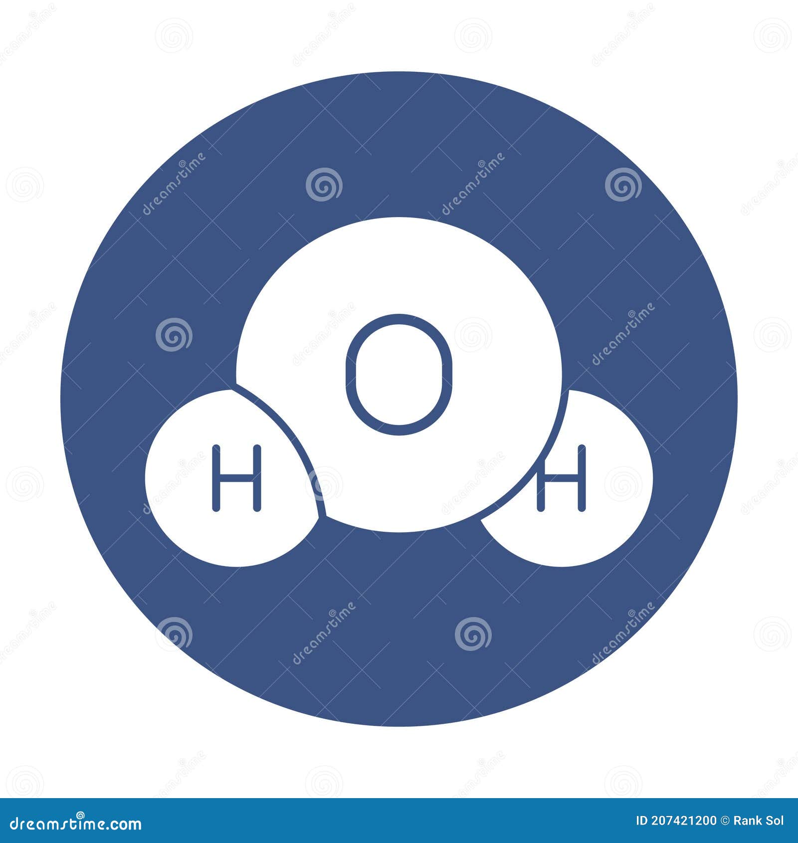Water Formula Isolated Vector Icon that Can Be Easily Modified or
