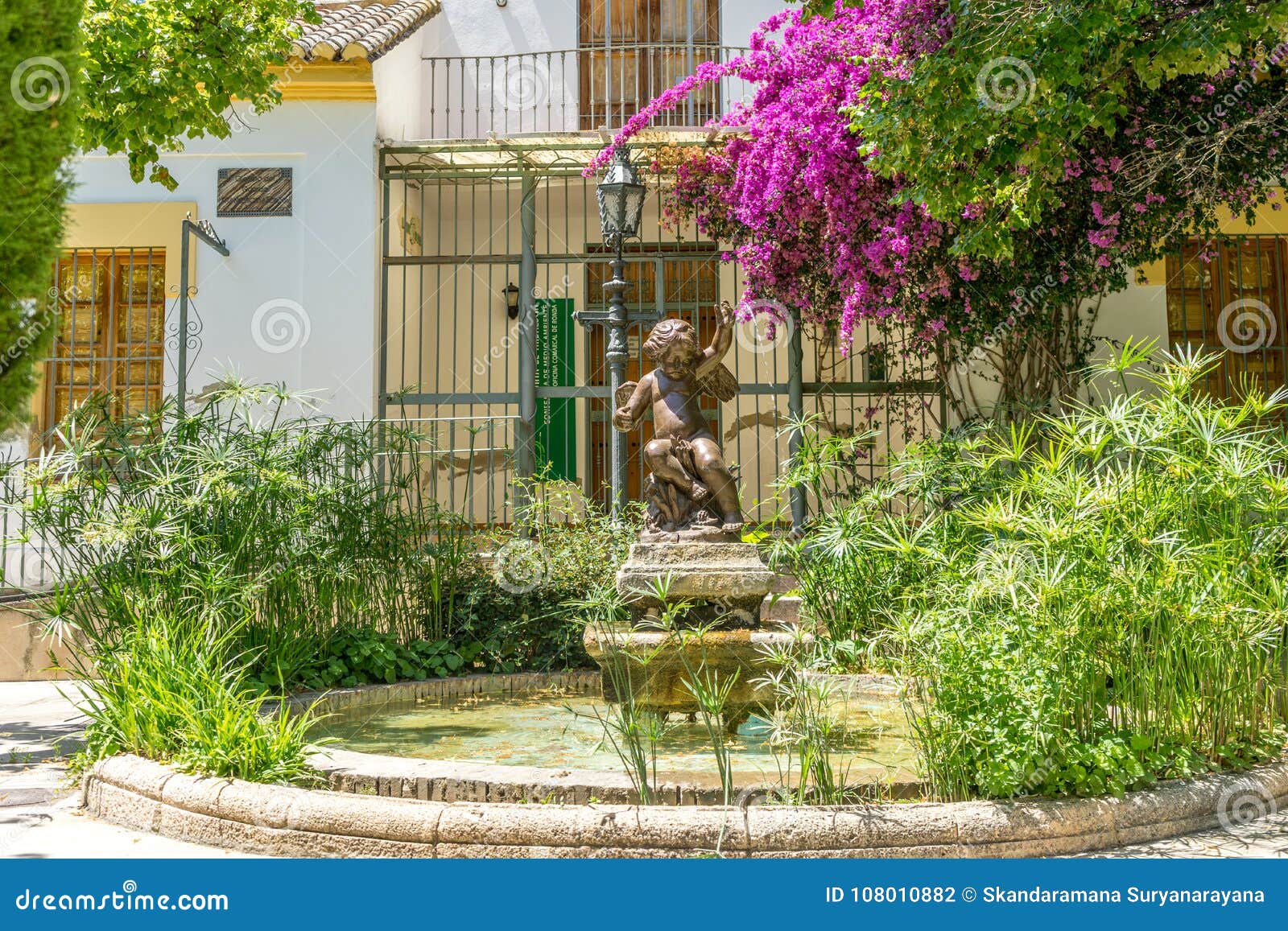 A Water Fountain in the City of Ronda Spain, Europe on a Hot Sum ...