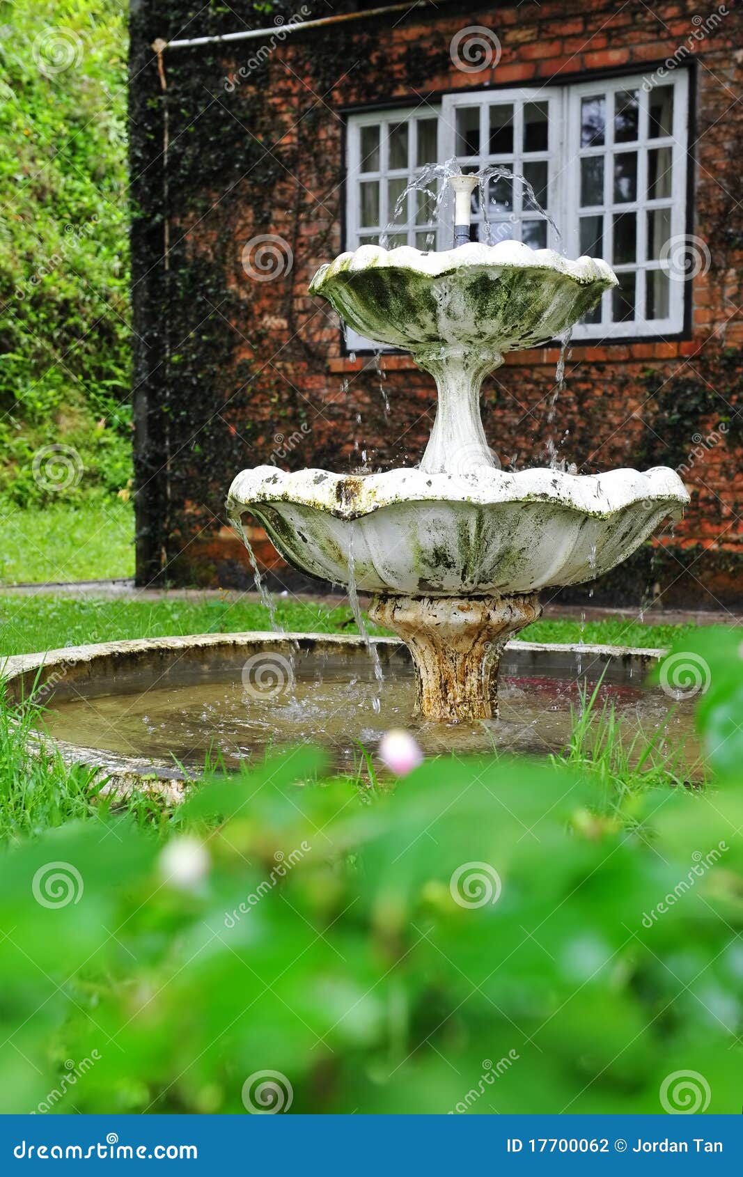 Water Fountain In A Home Garden Stock Photo - Image of ...