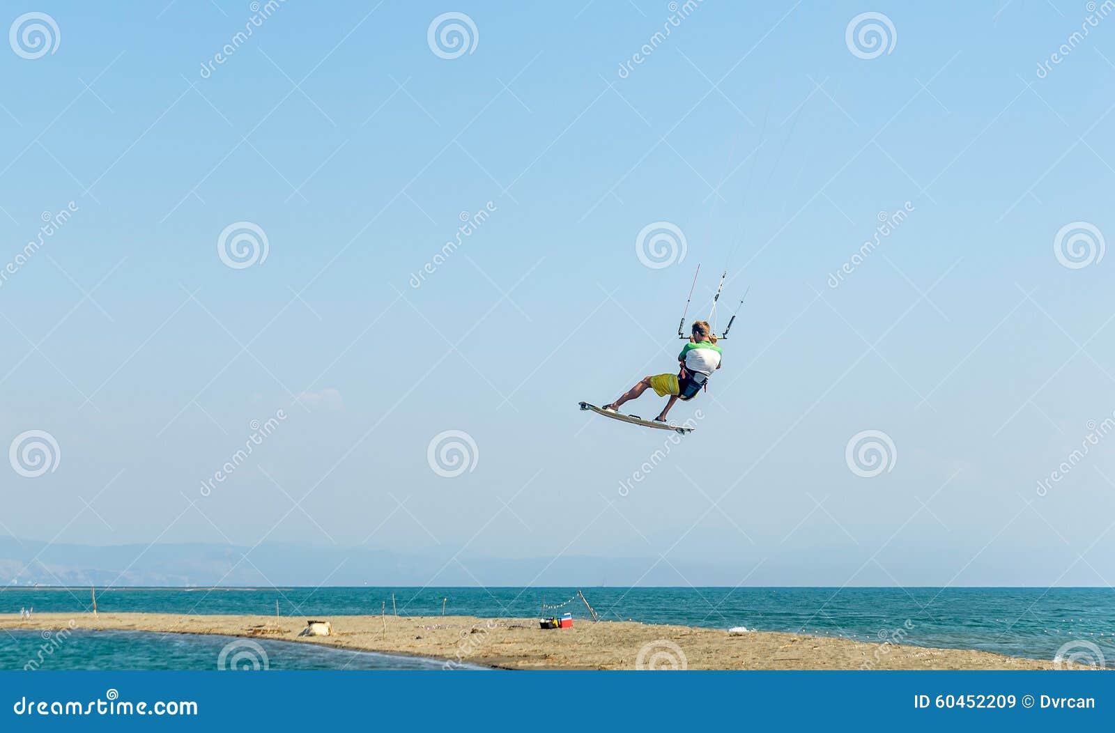 Water Fun and Kiteboarding in Ada Bojana, Montenegro Stock Image