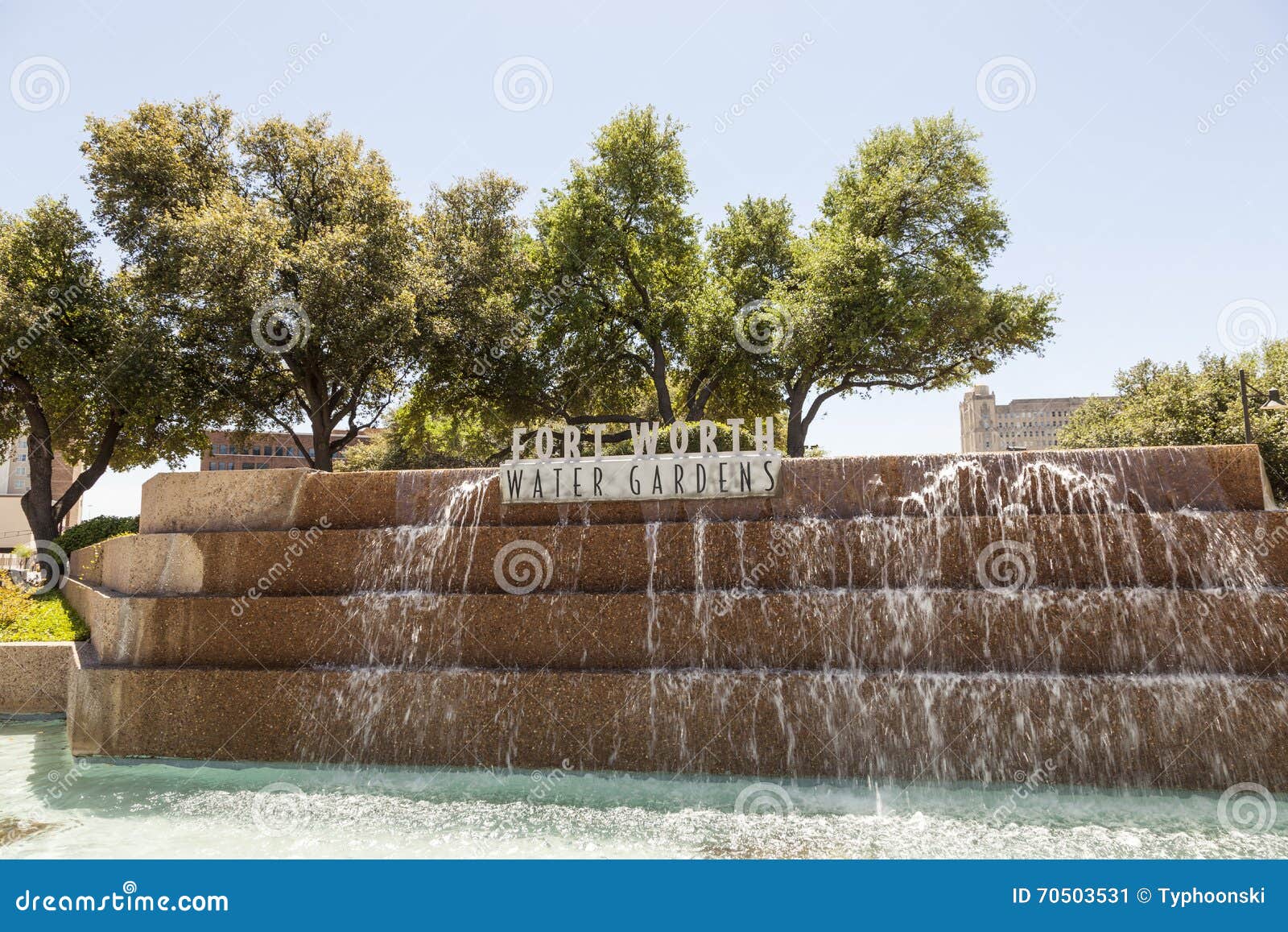 Water Gardens In Fort Worth Tx Usa Editorial Photo Image Of